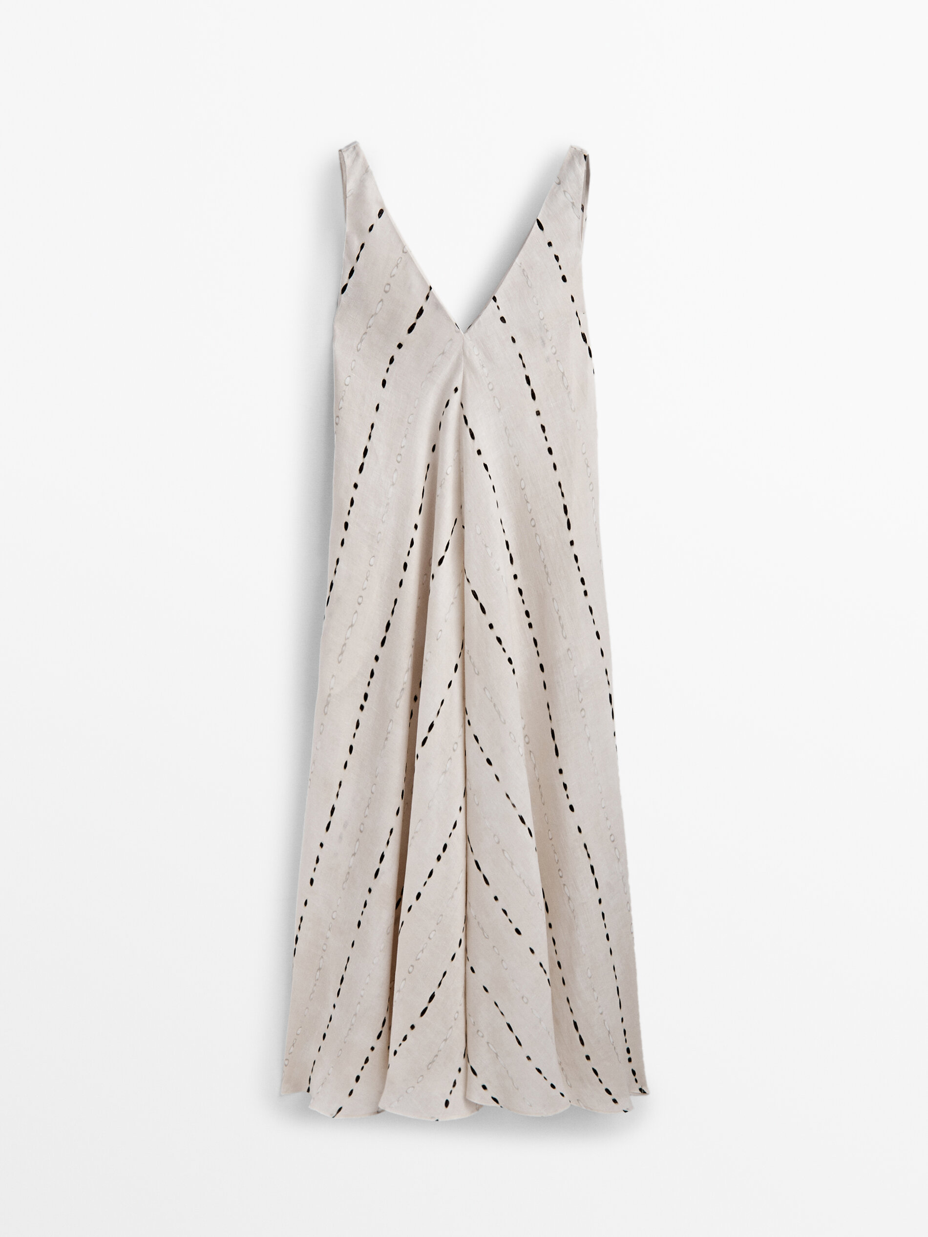 Massimo dutti white polka dot dress hotsell