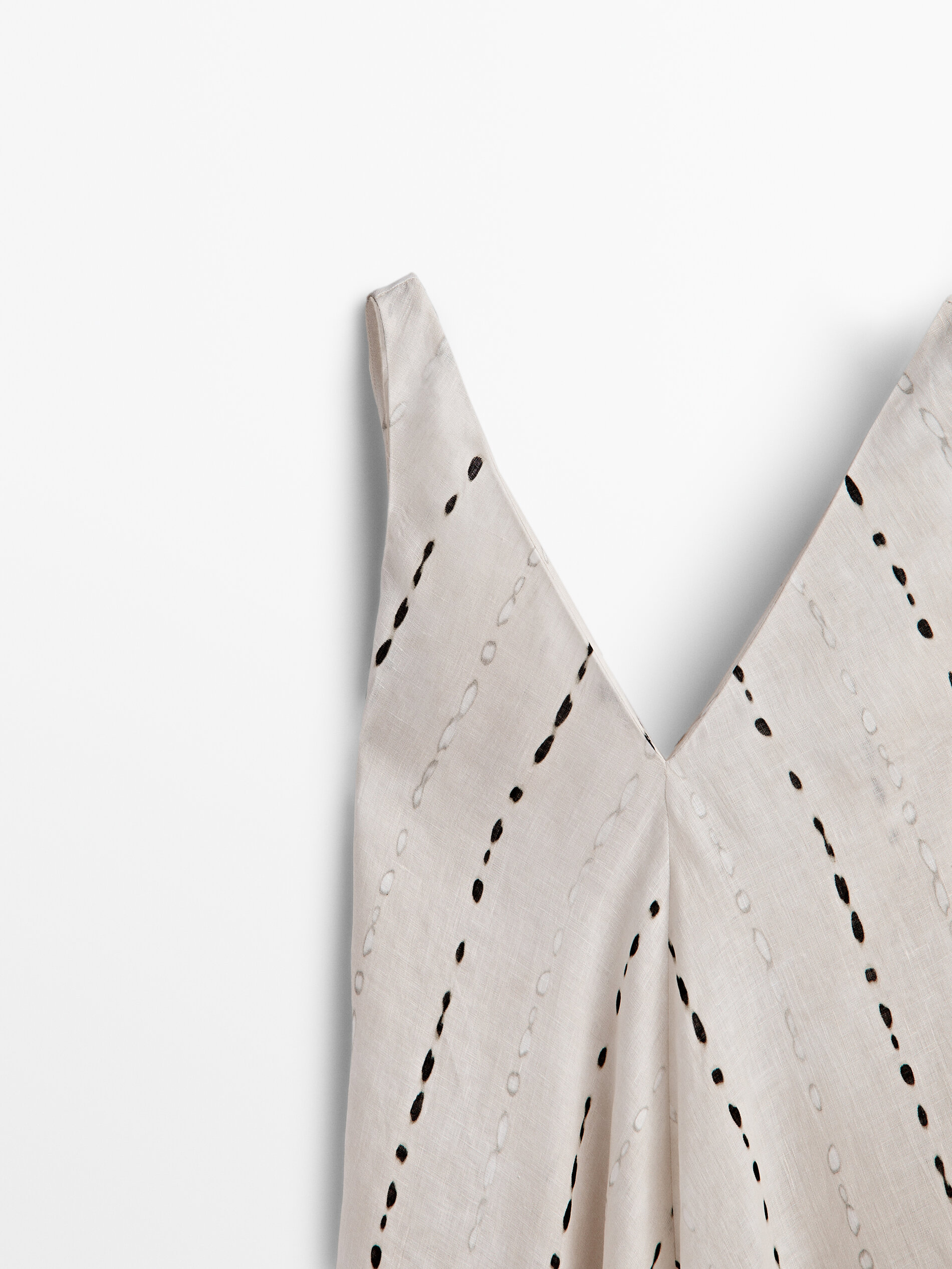 Massimo dutti white polka dot dress 2025