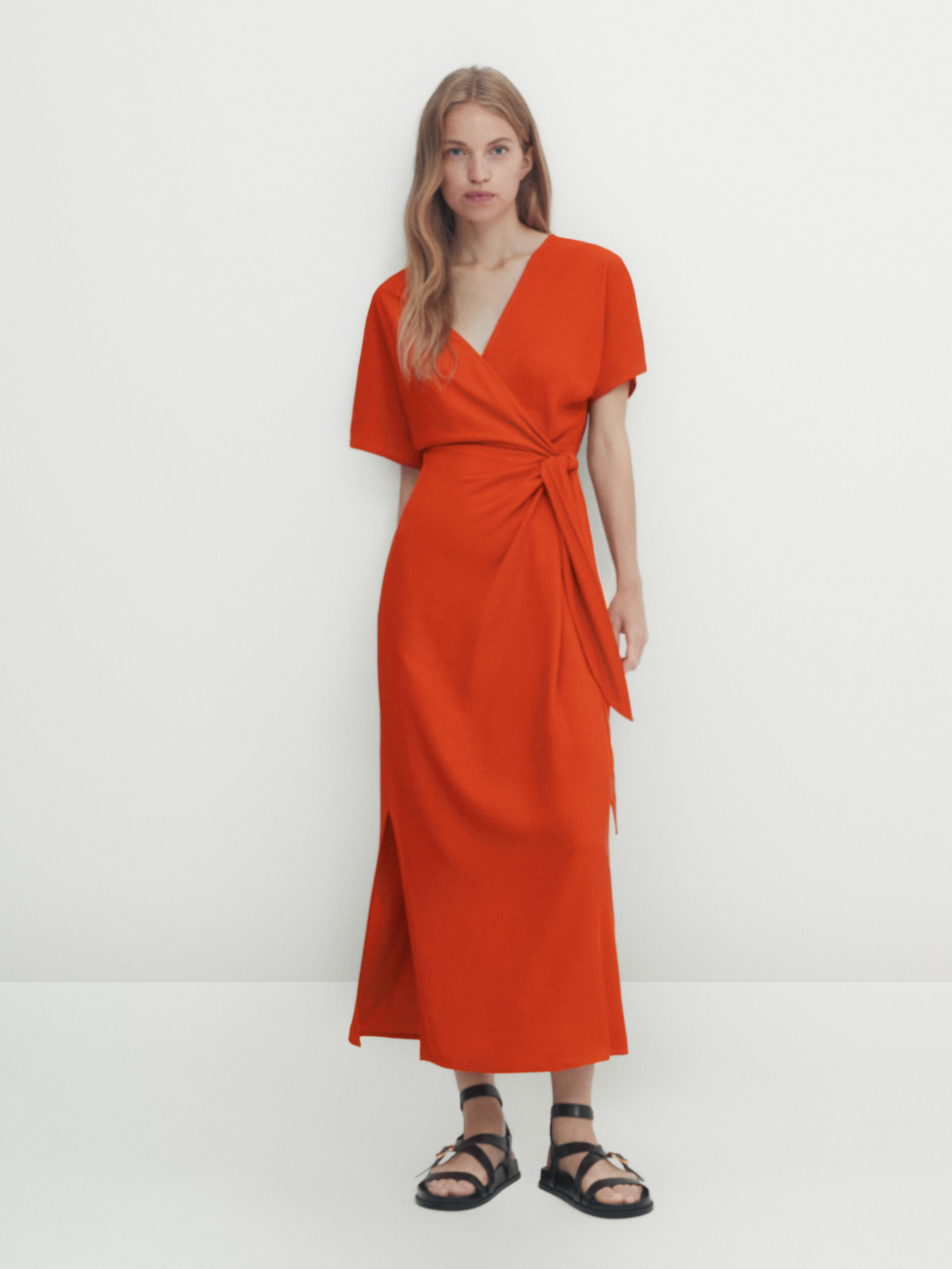 Massimo dutti wrap dress 2025