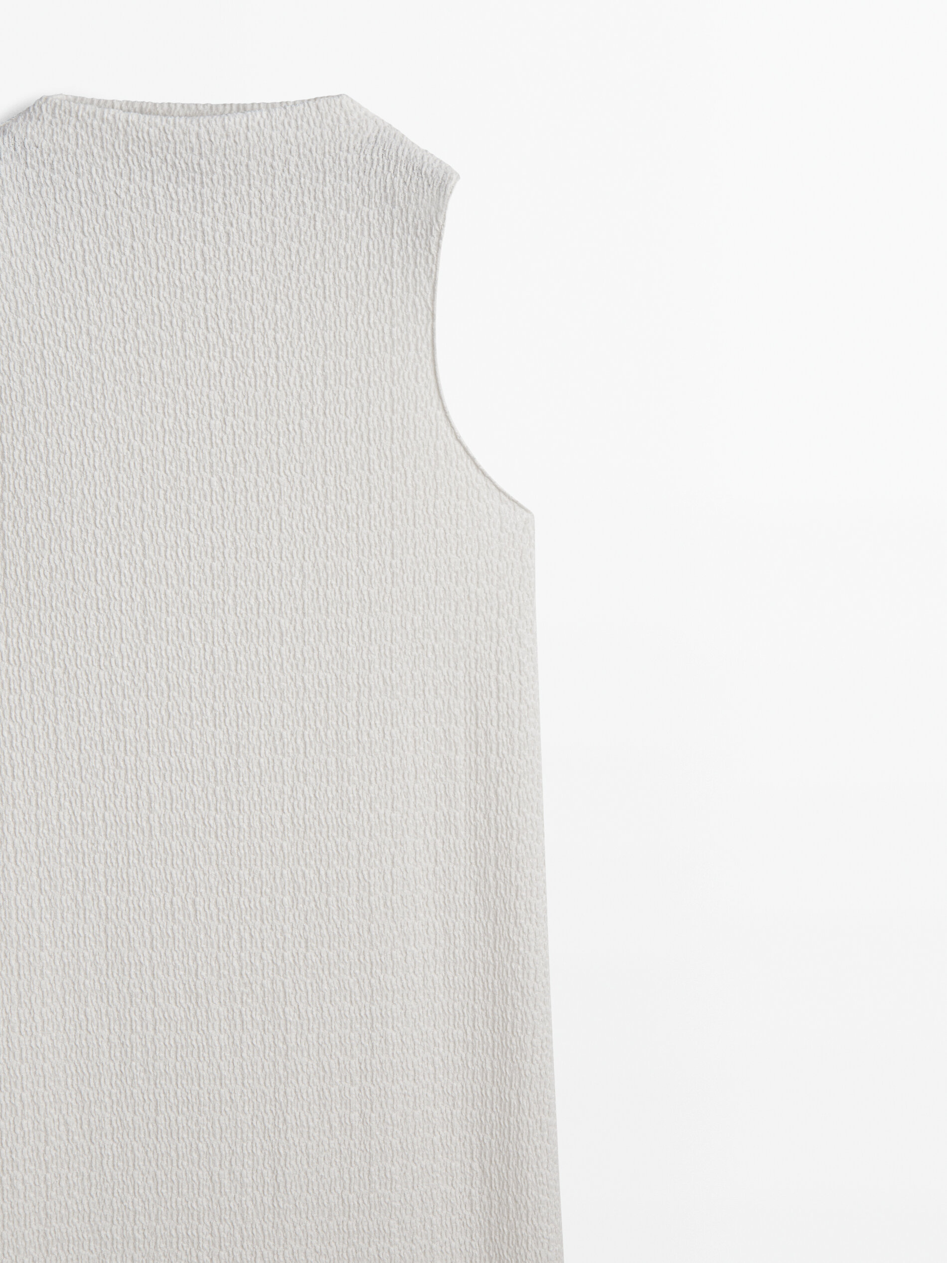 Textured mock turtleneck midi dress