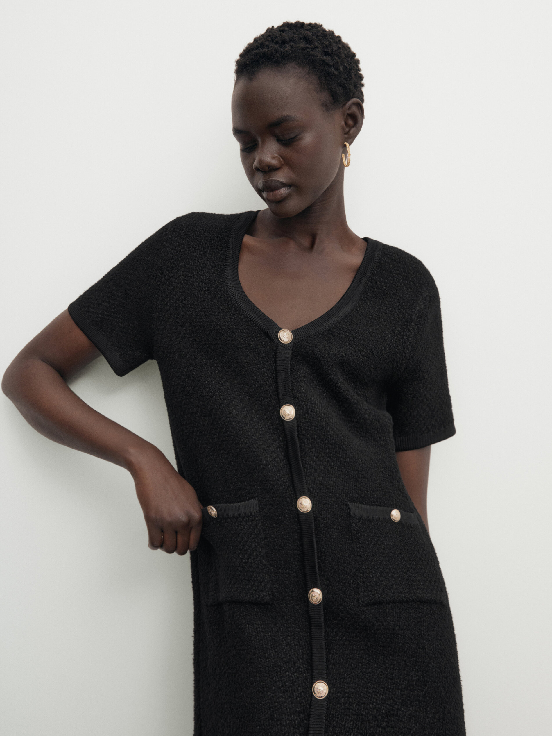 Vestido punto shop massimo dutti