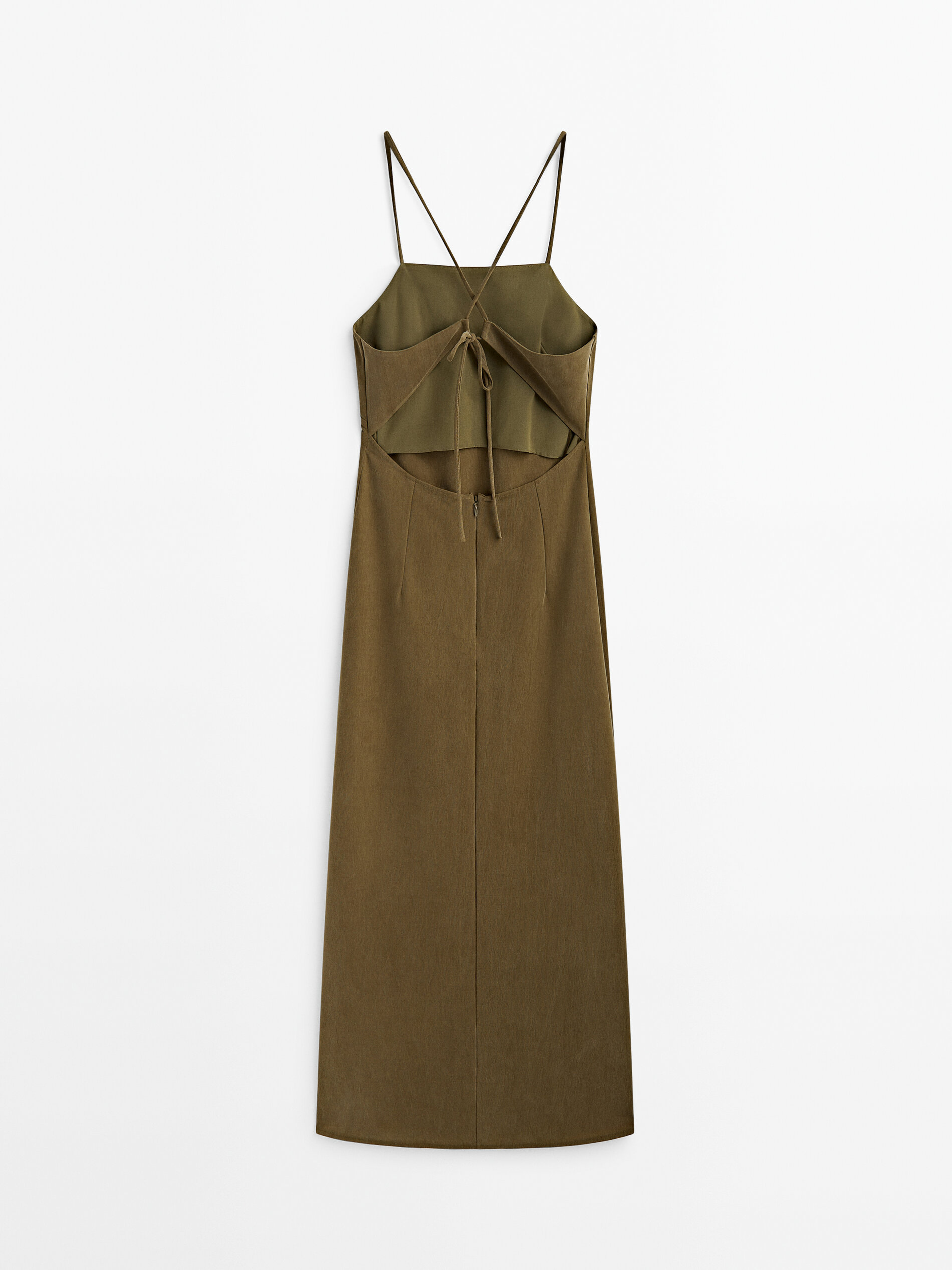 Massimo dutti hot sale khaki dress
