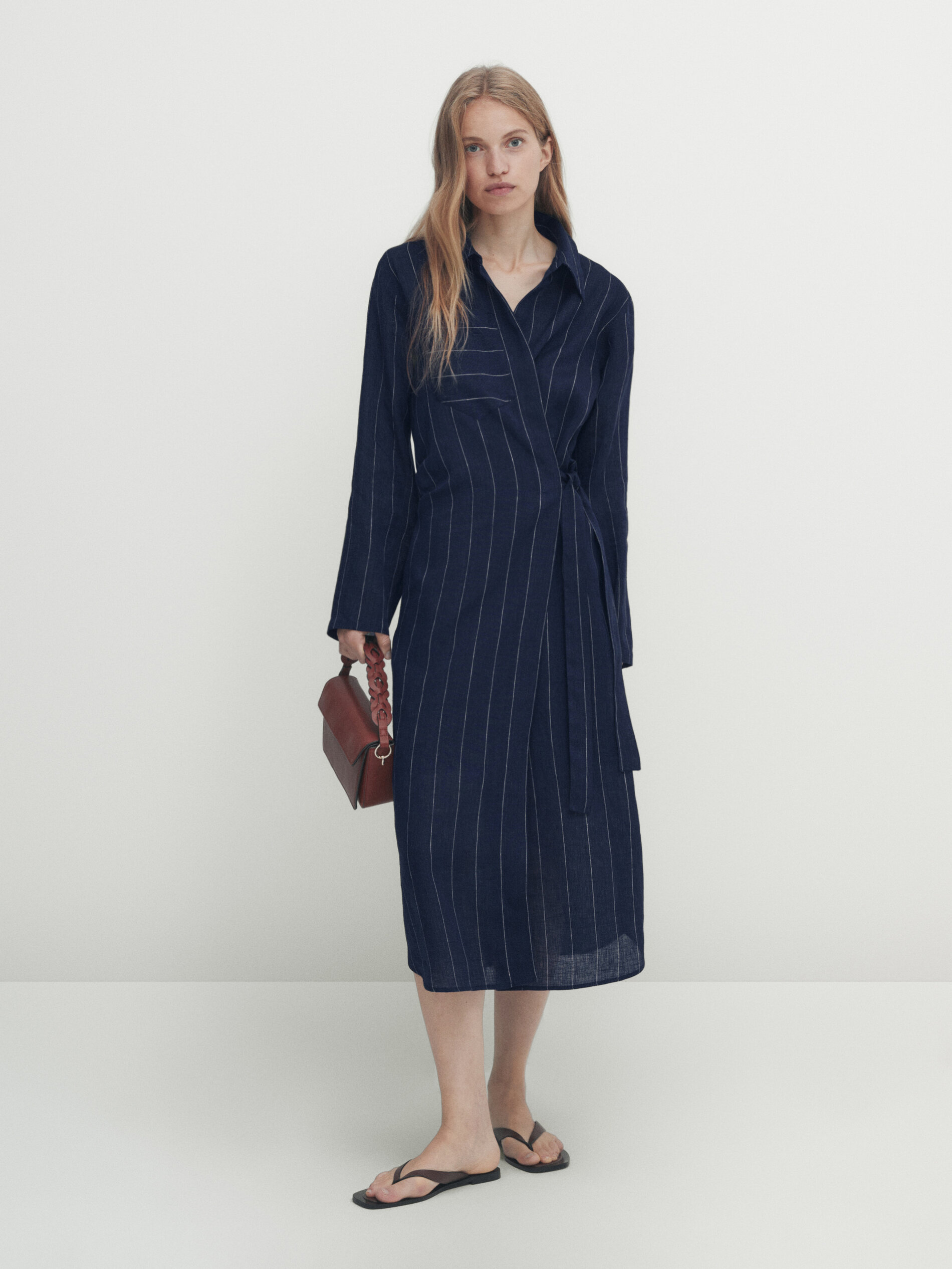Vestido camisero raya diplom tica lazada Azul Marino Vestir