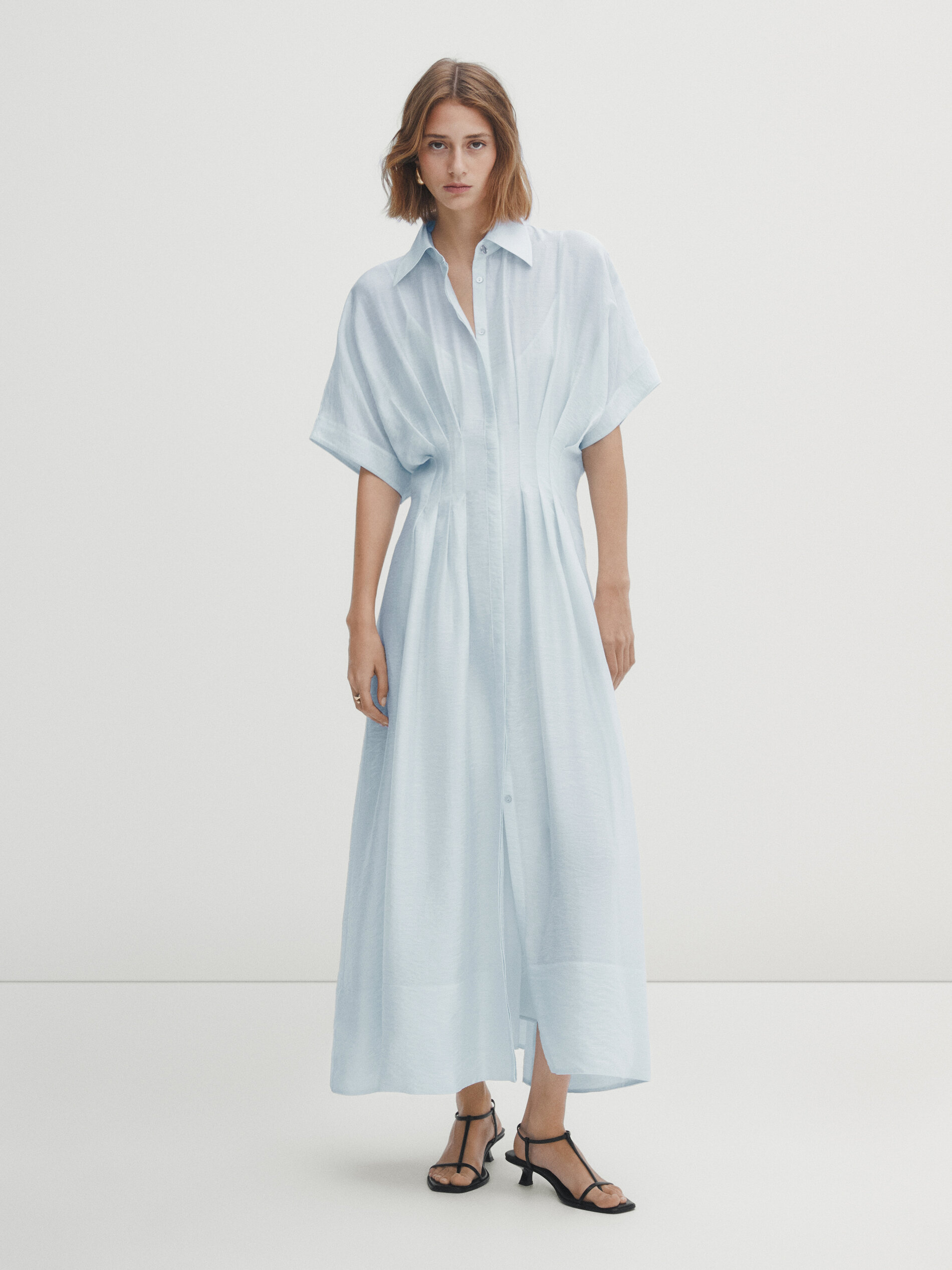 Shirt style deals midi dress