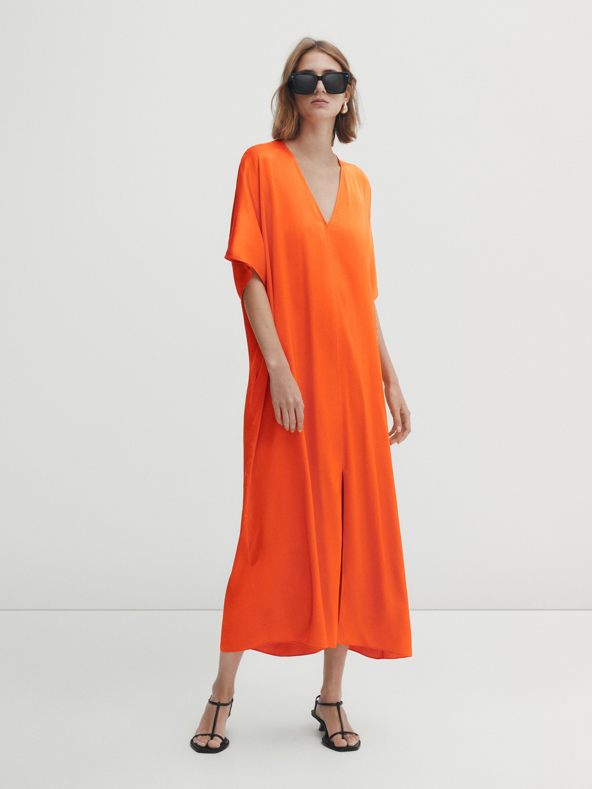 Massimo dutti red dress sale