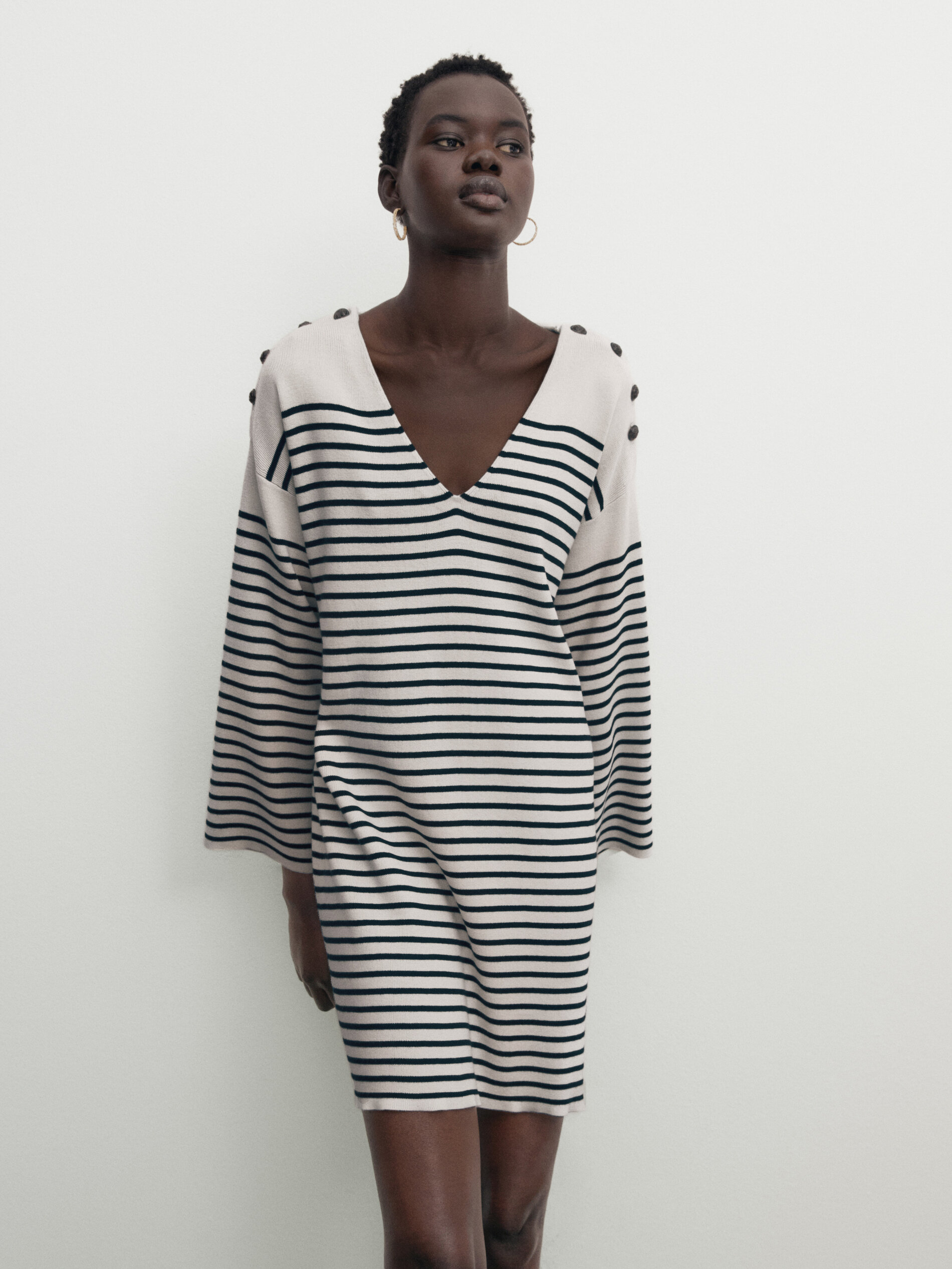 Massimo dutti striped dress best sale