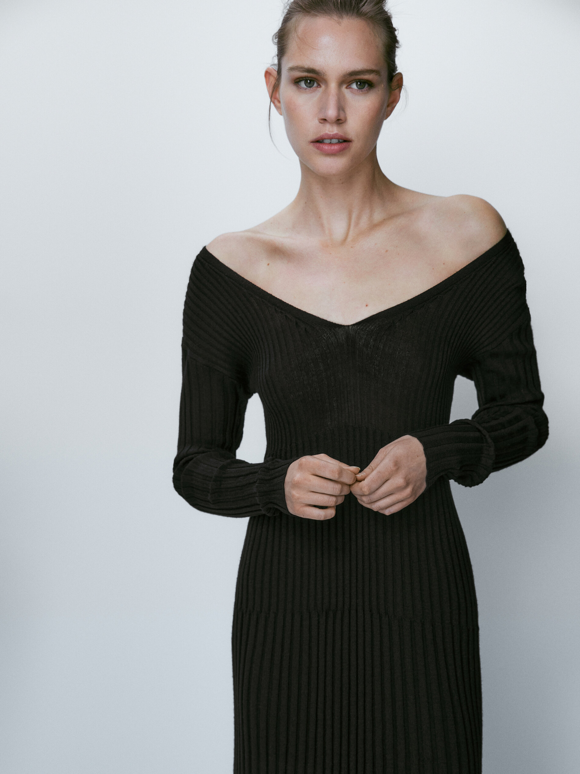 Black dress discount massimo dutti