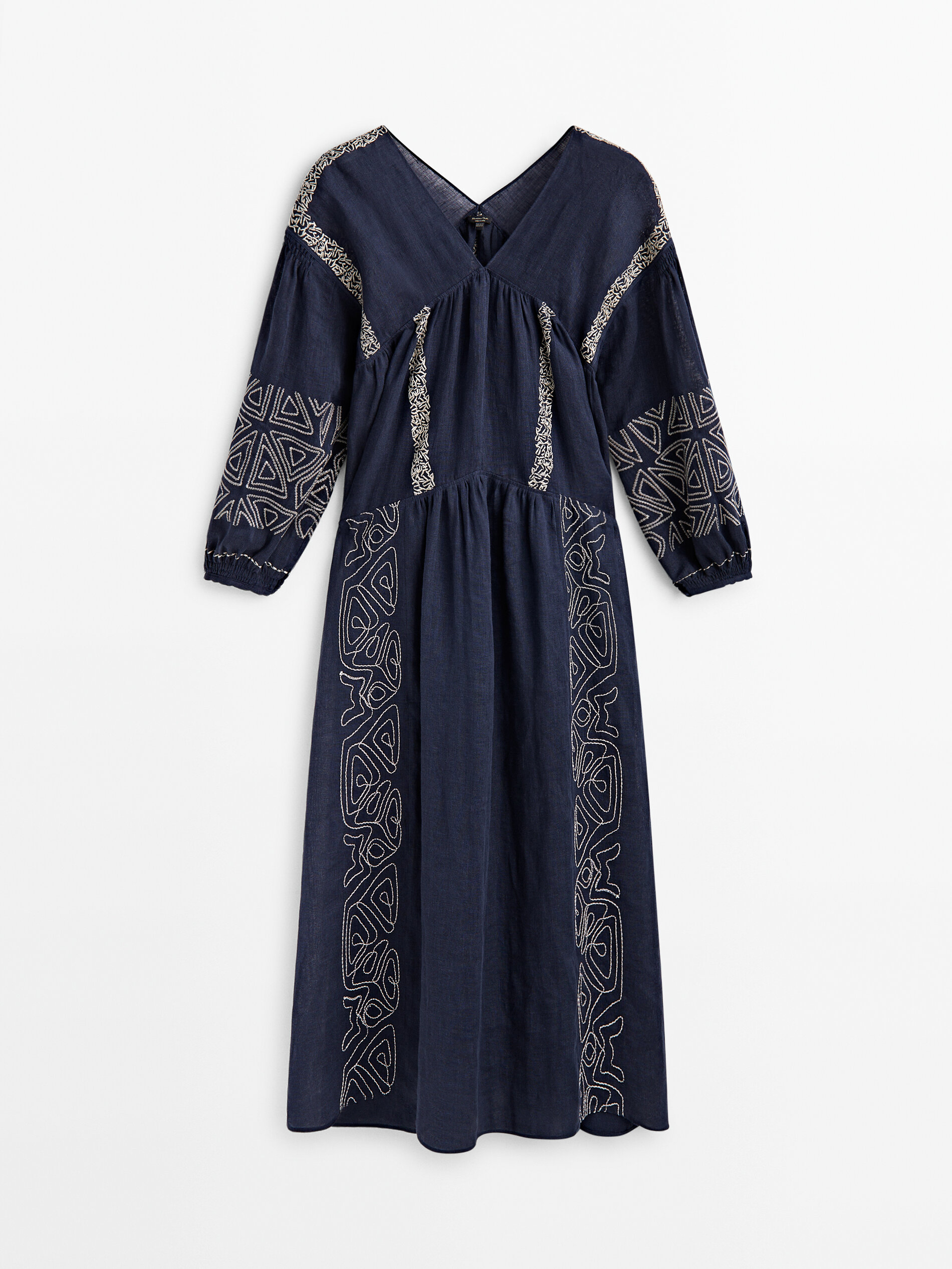 Massimo dutti navy best sale dress