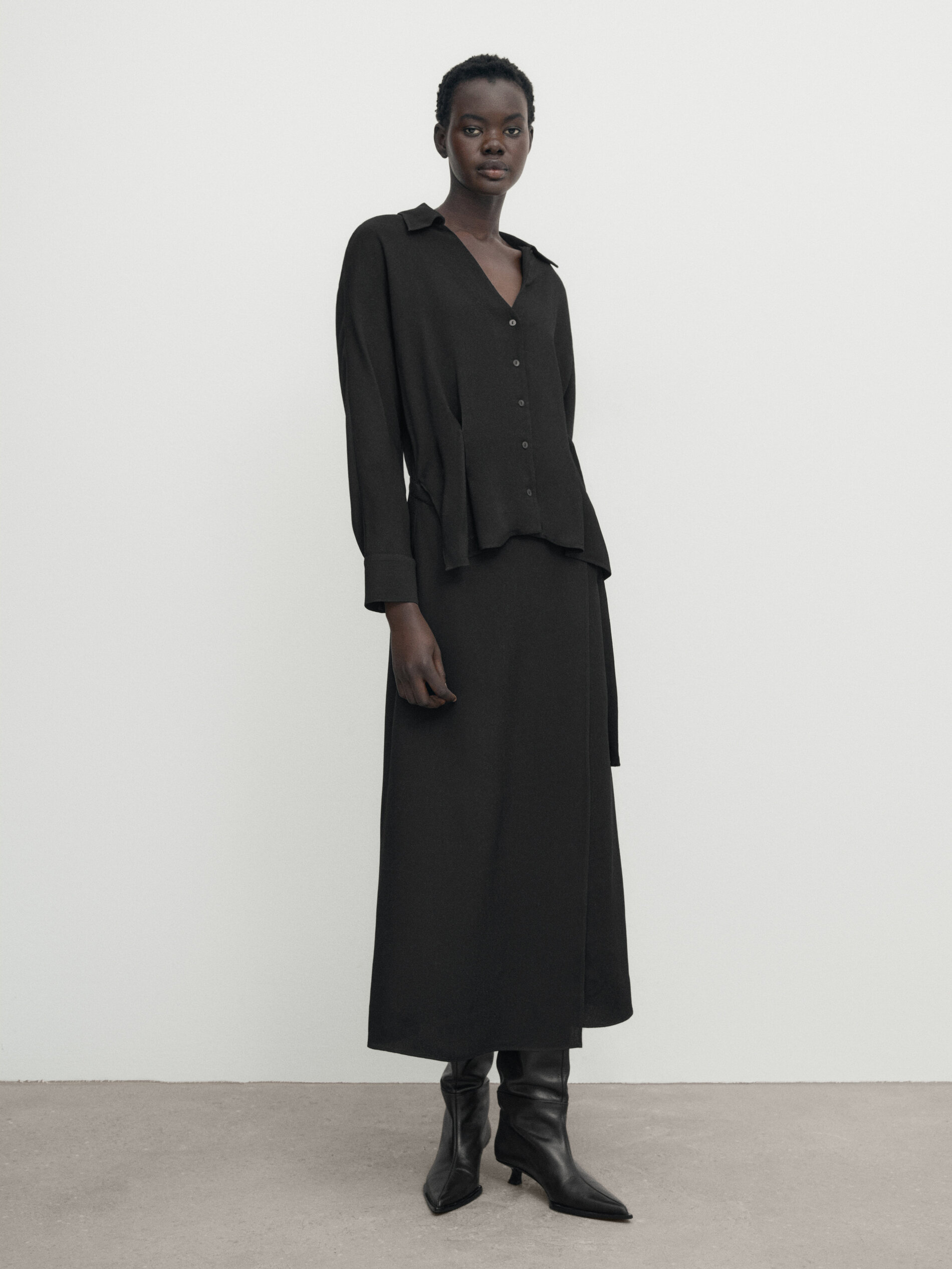 Vestido camisero massimo dutti outlet