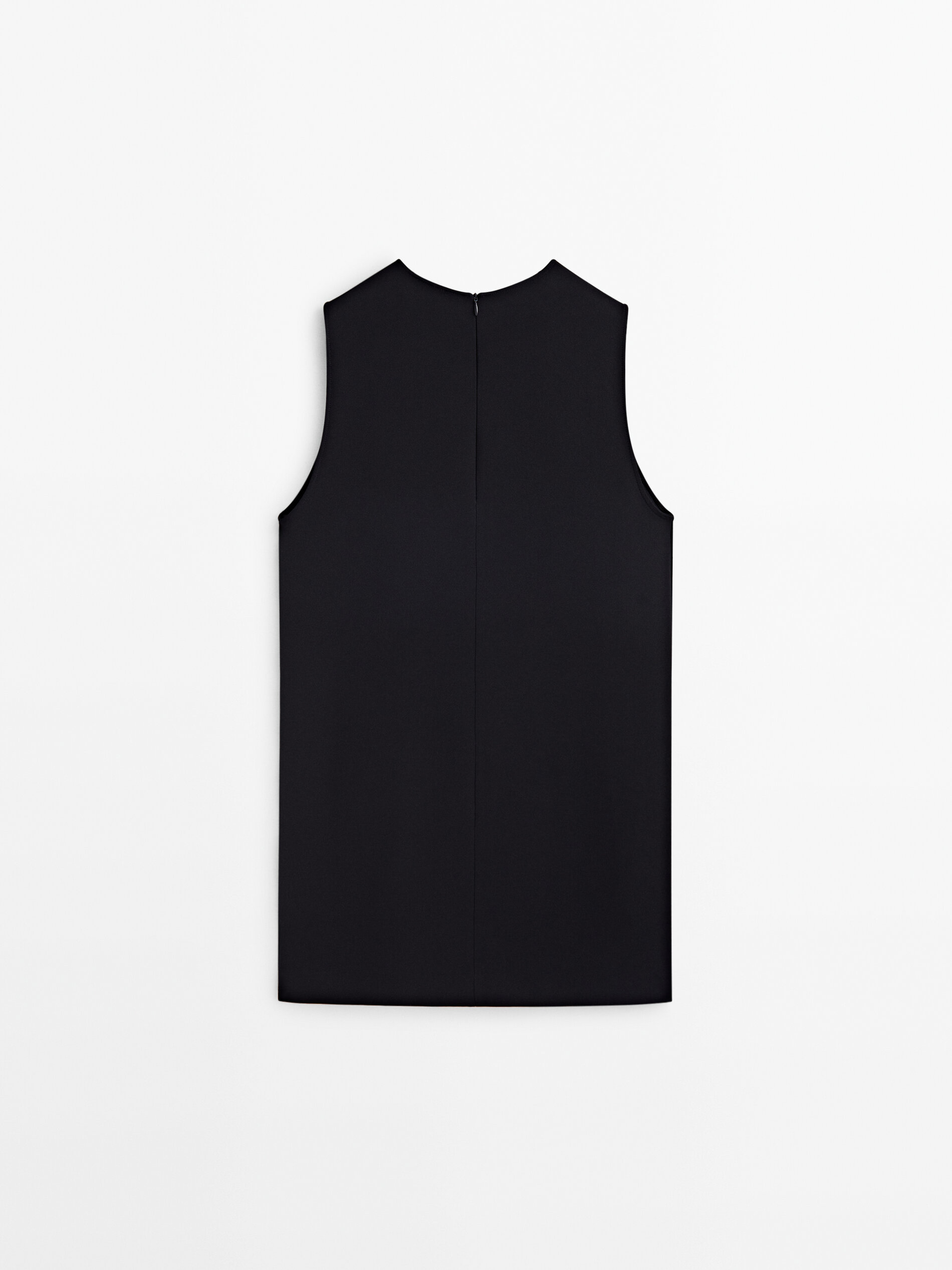 Vestido corto negro manga sisa Negro Vestir Vestidos Y Monos