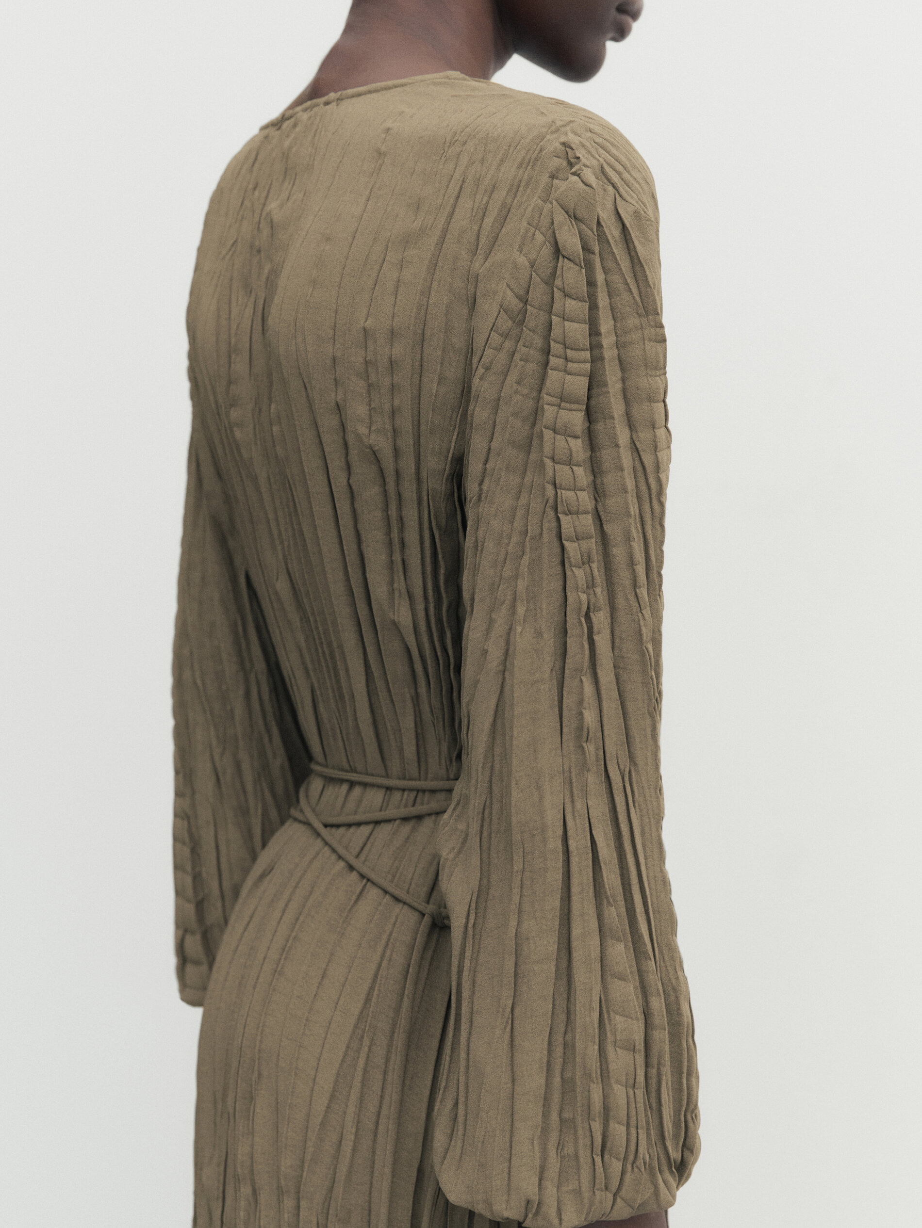 Massimo dutti two deals tone pleated dress
