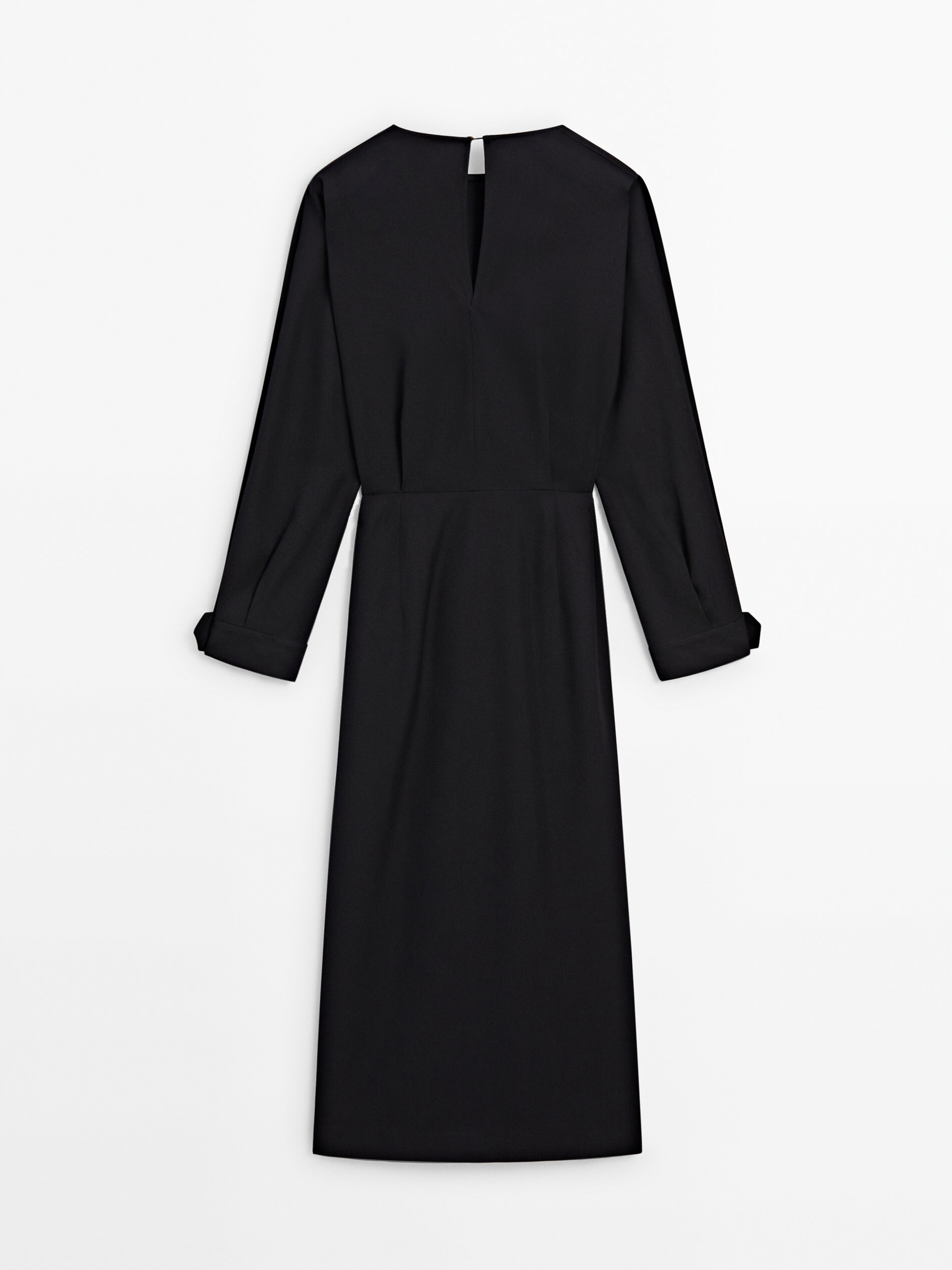 Black midi dress with buttons online