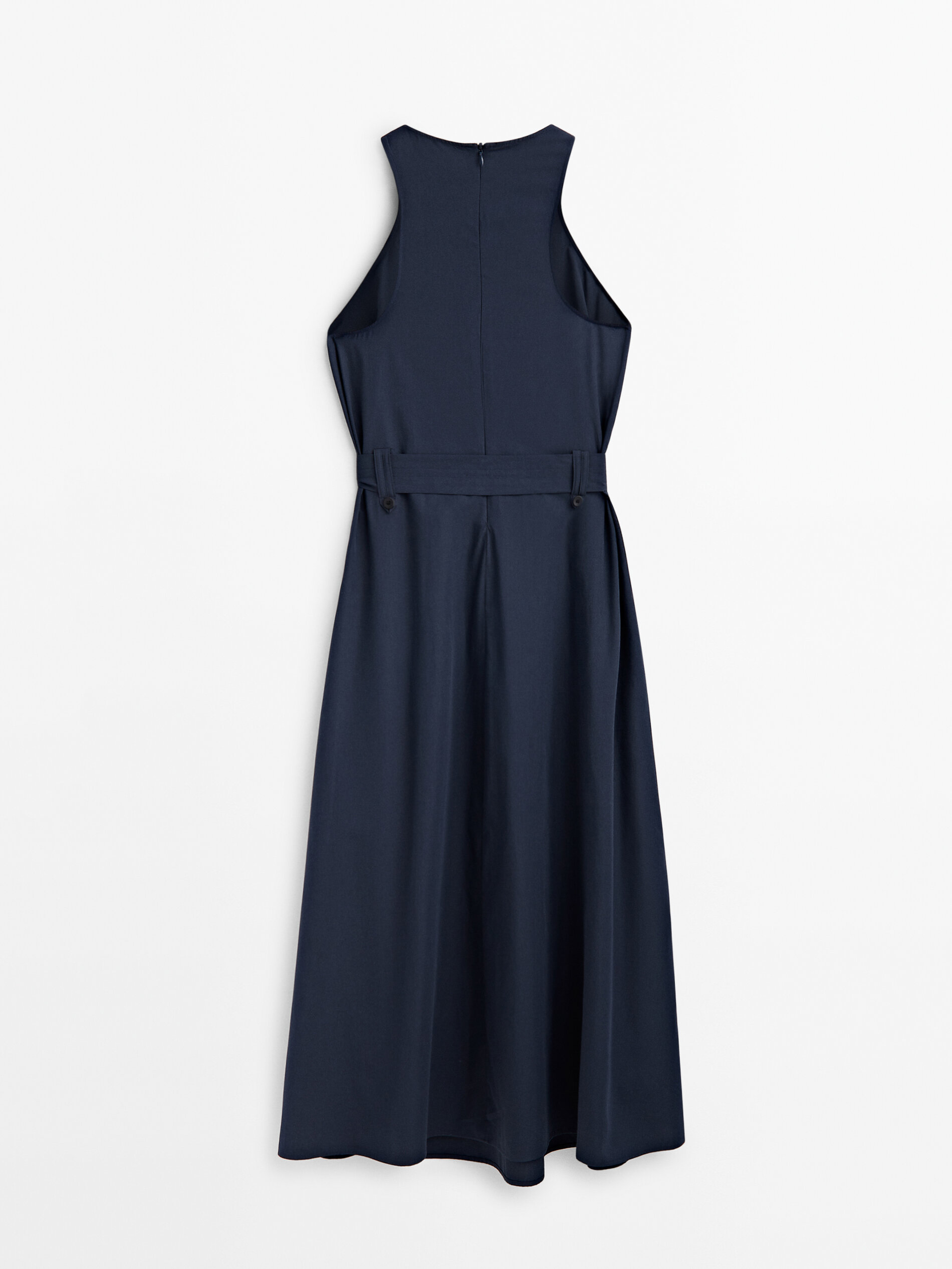 Vestido azul marino massimo dutti deals