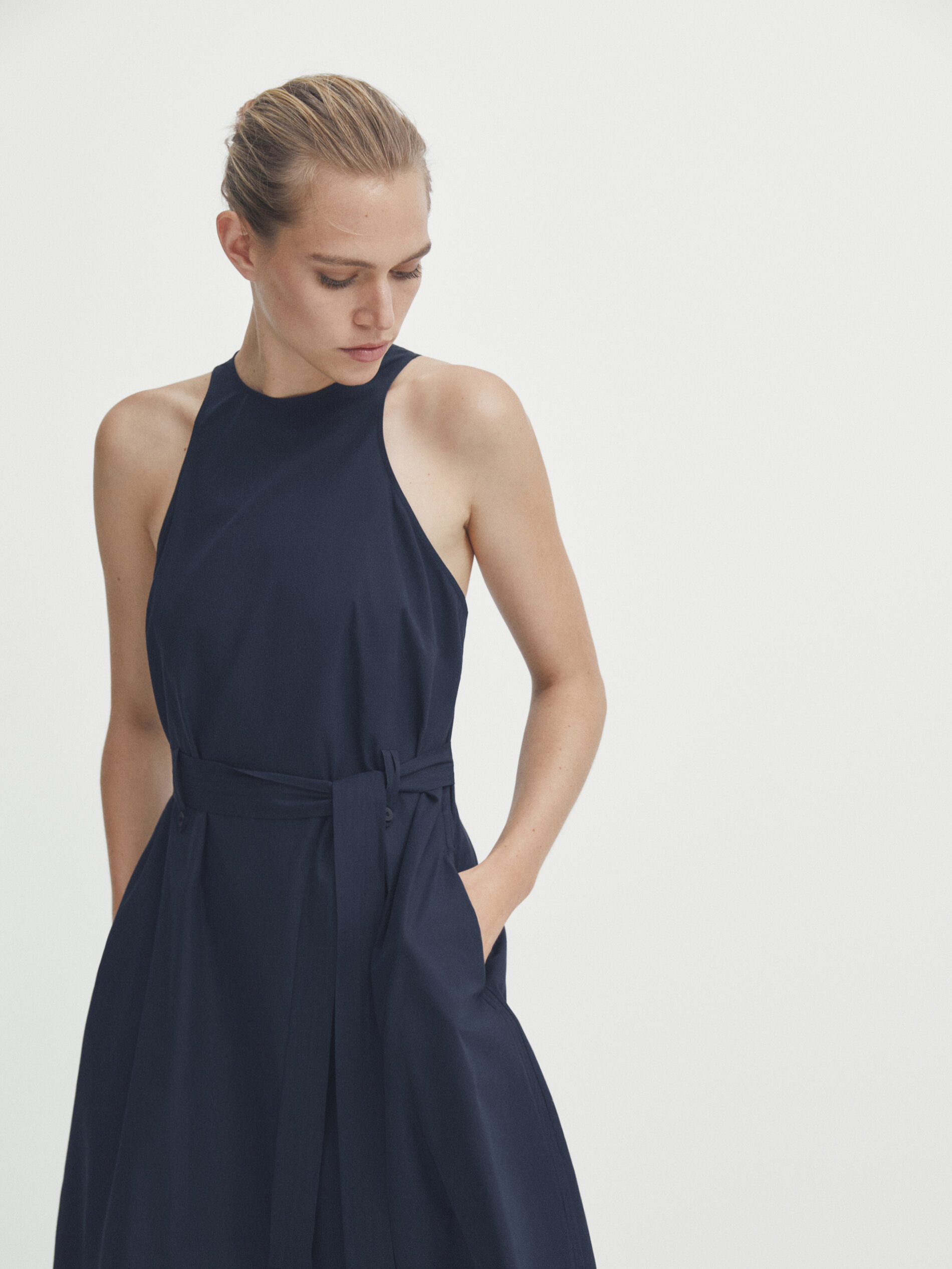 Massimo dutti hot sale navy dress