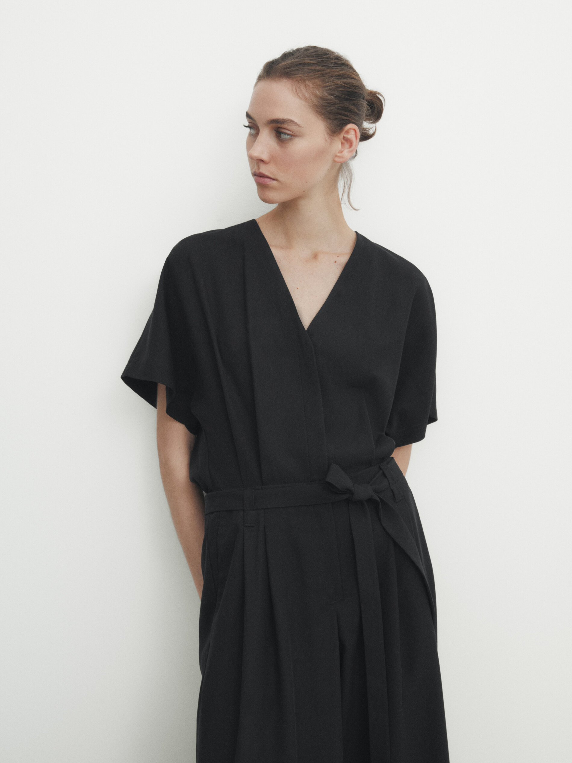 Massimo dutti jumpsuit black online
