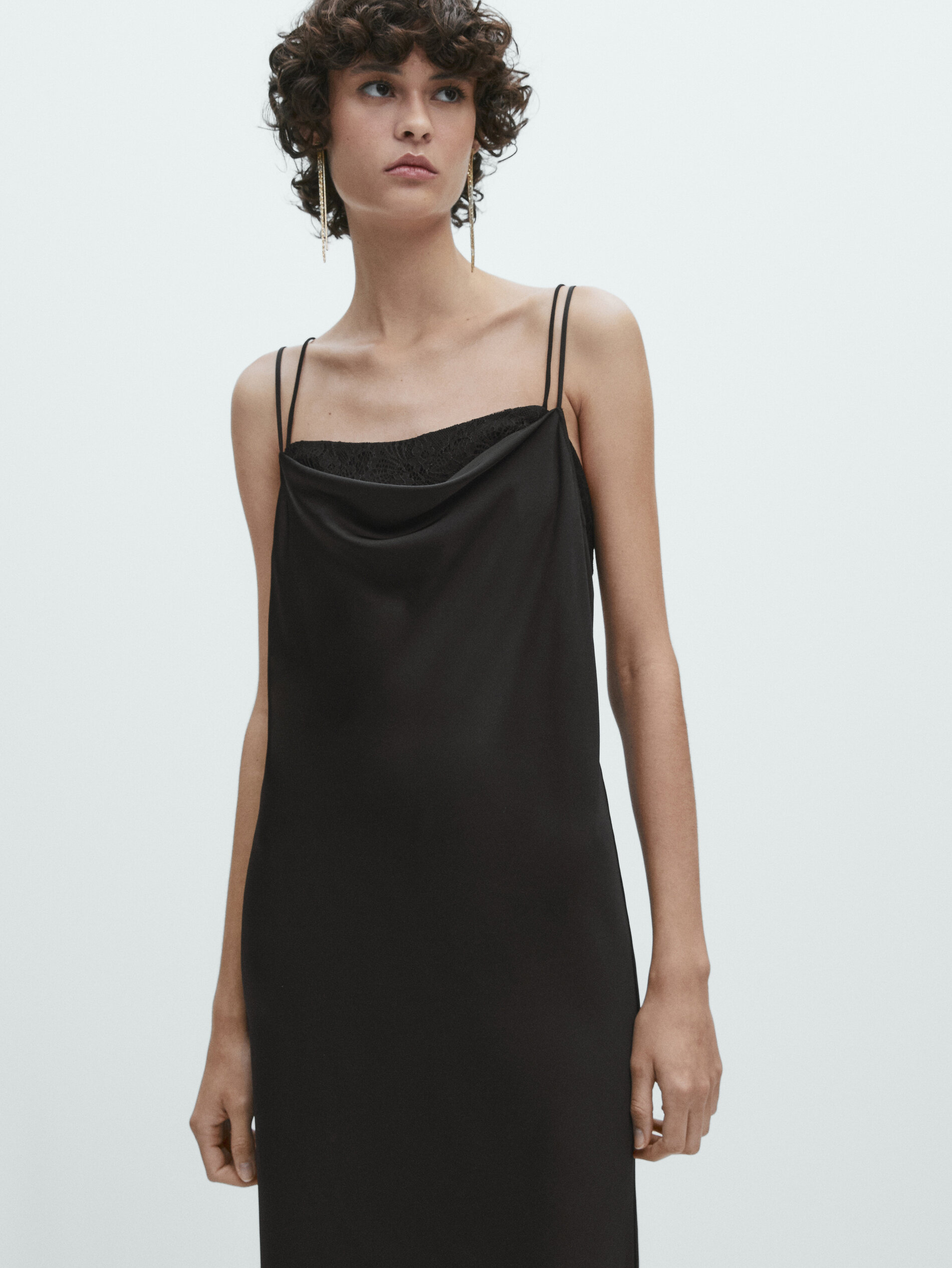 Vestito discount satinato nero