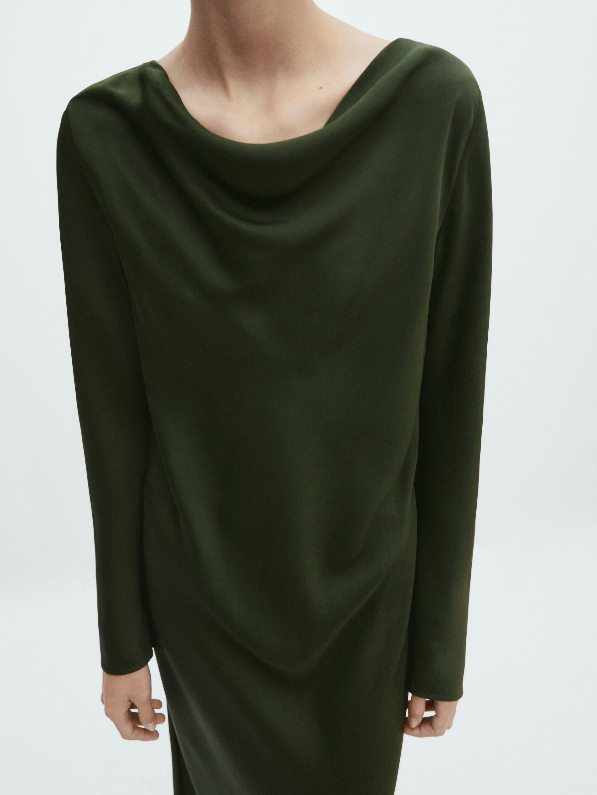 Vestido verde massimo dutti sales