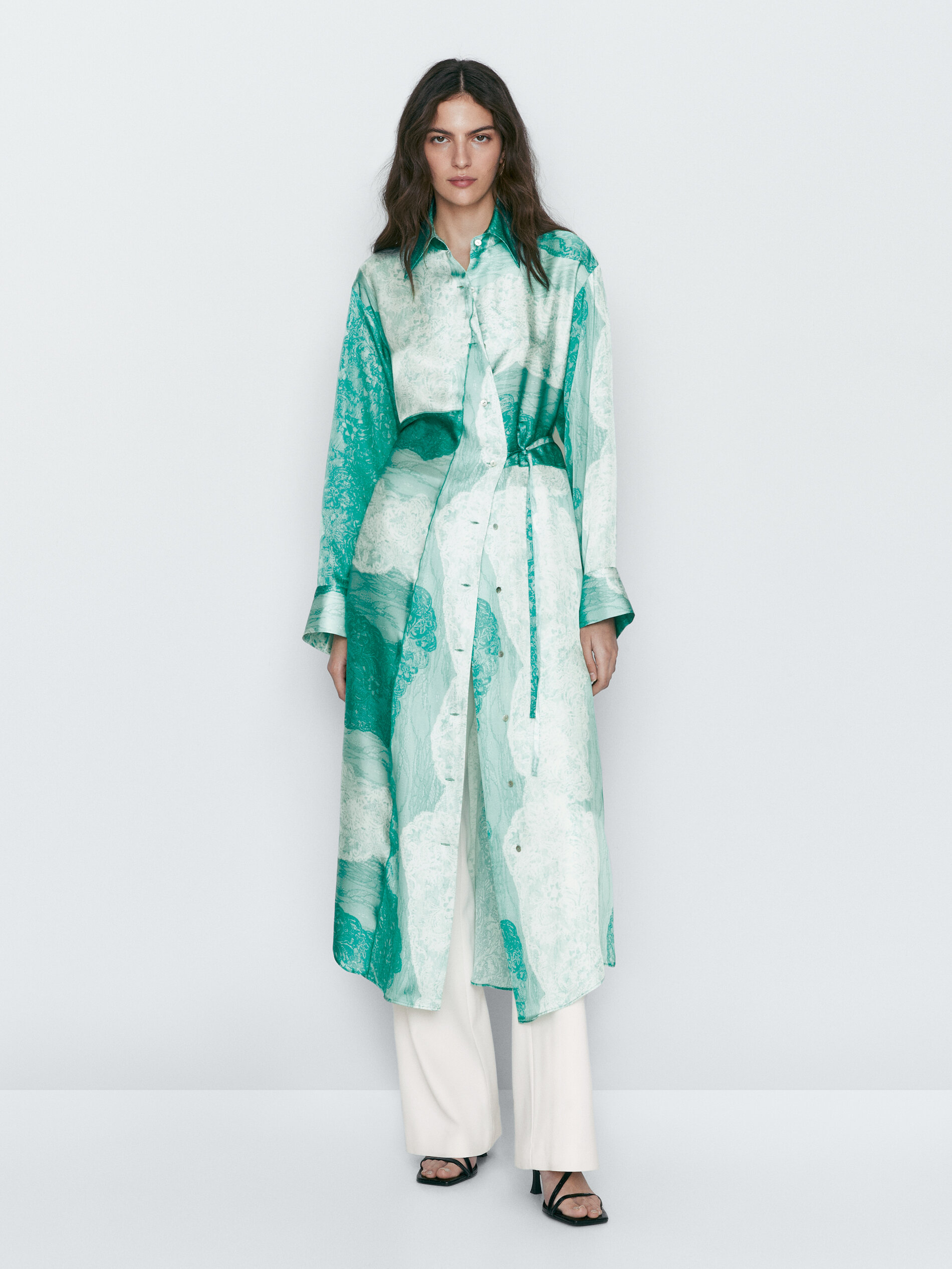 Robe deals fluide imprimée