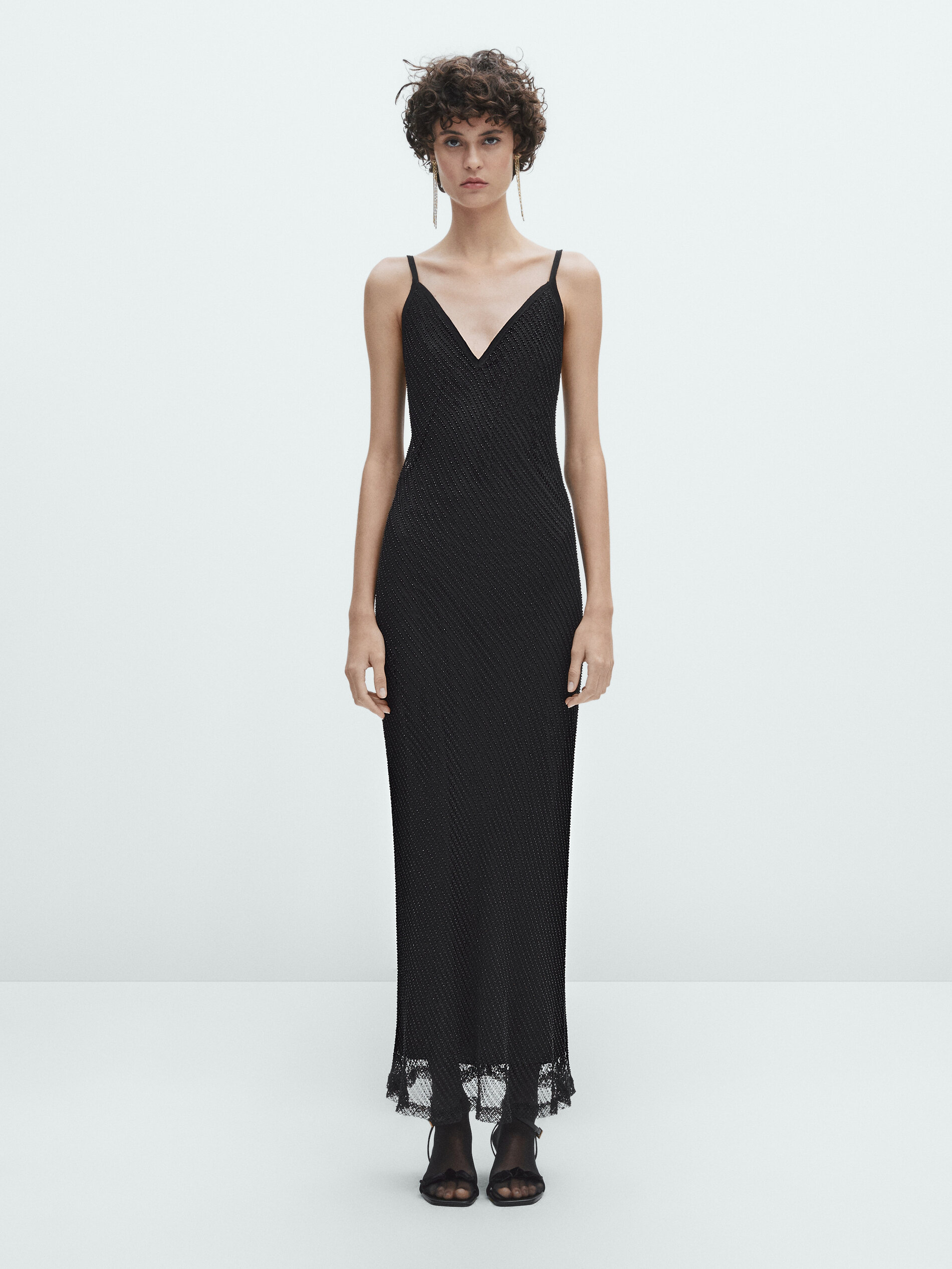 Mesh beaded dress clearance