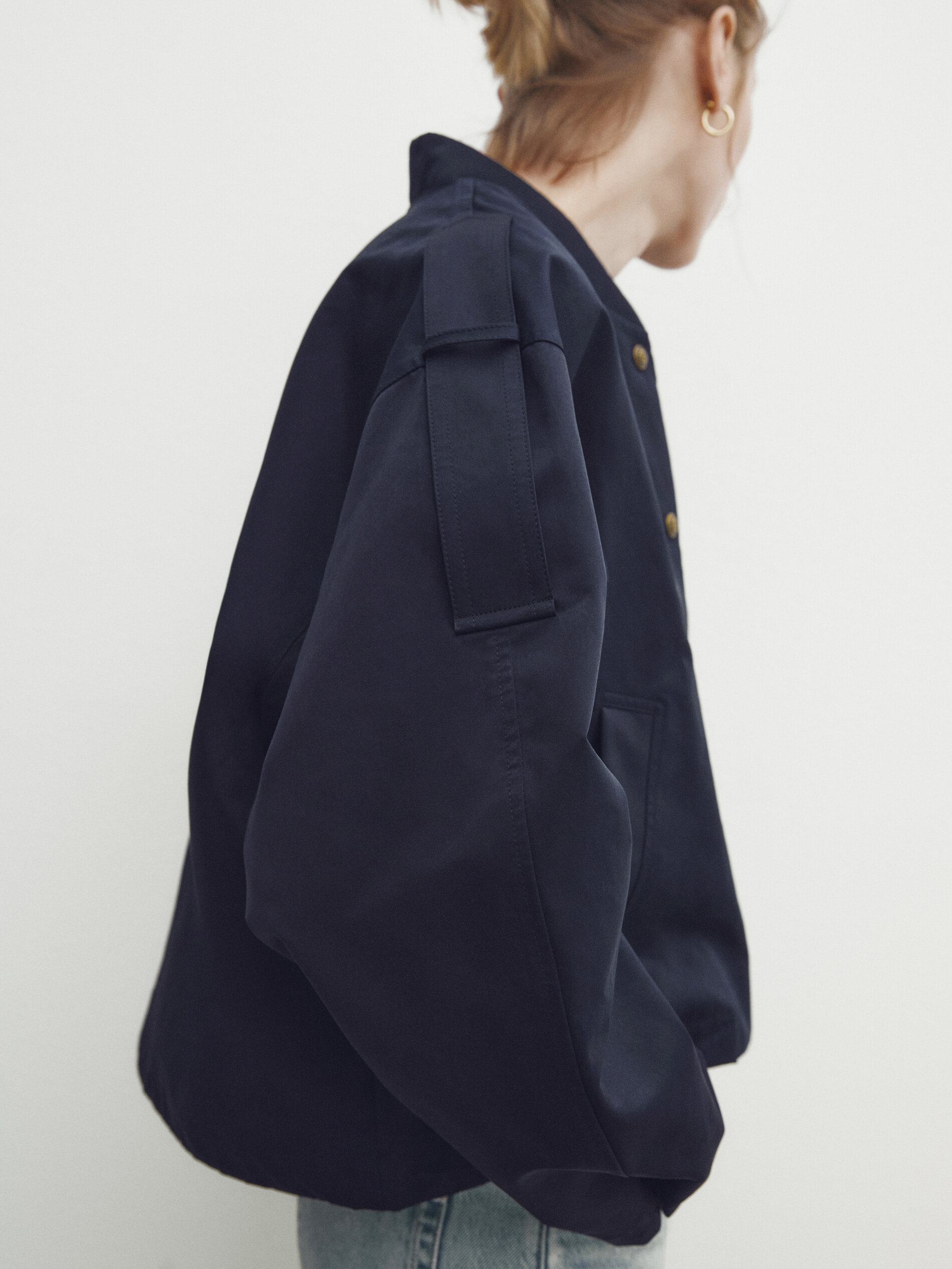 Massimo dutti navy jacket top