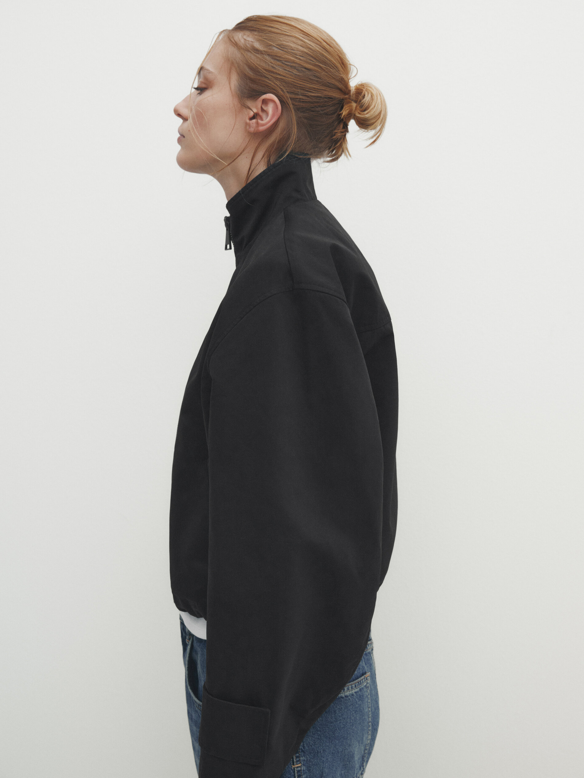 Zip up bomber jacket