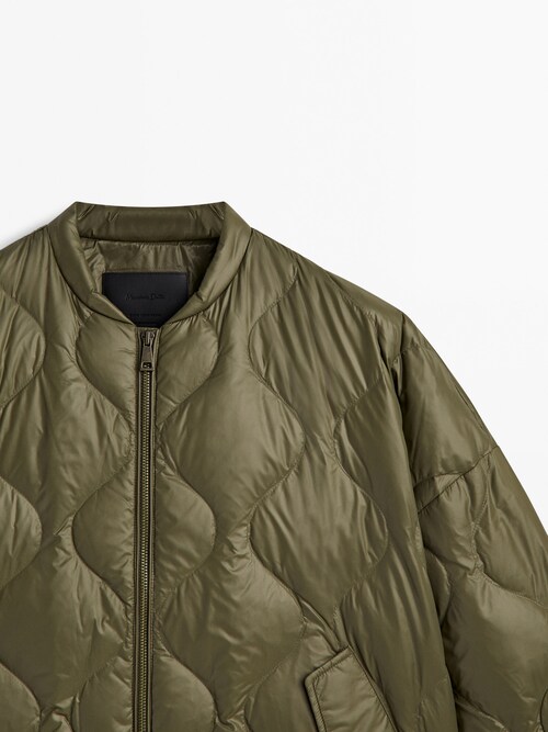 Massimo Dutti Quilted Bomber Jacket