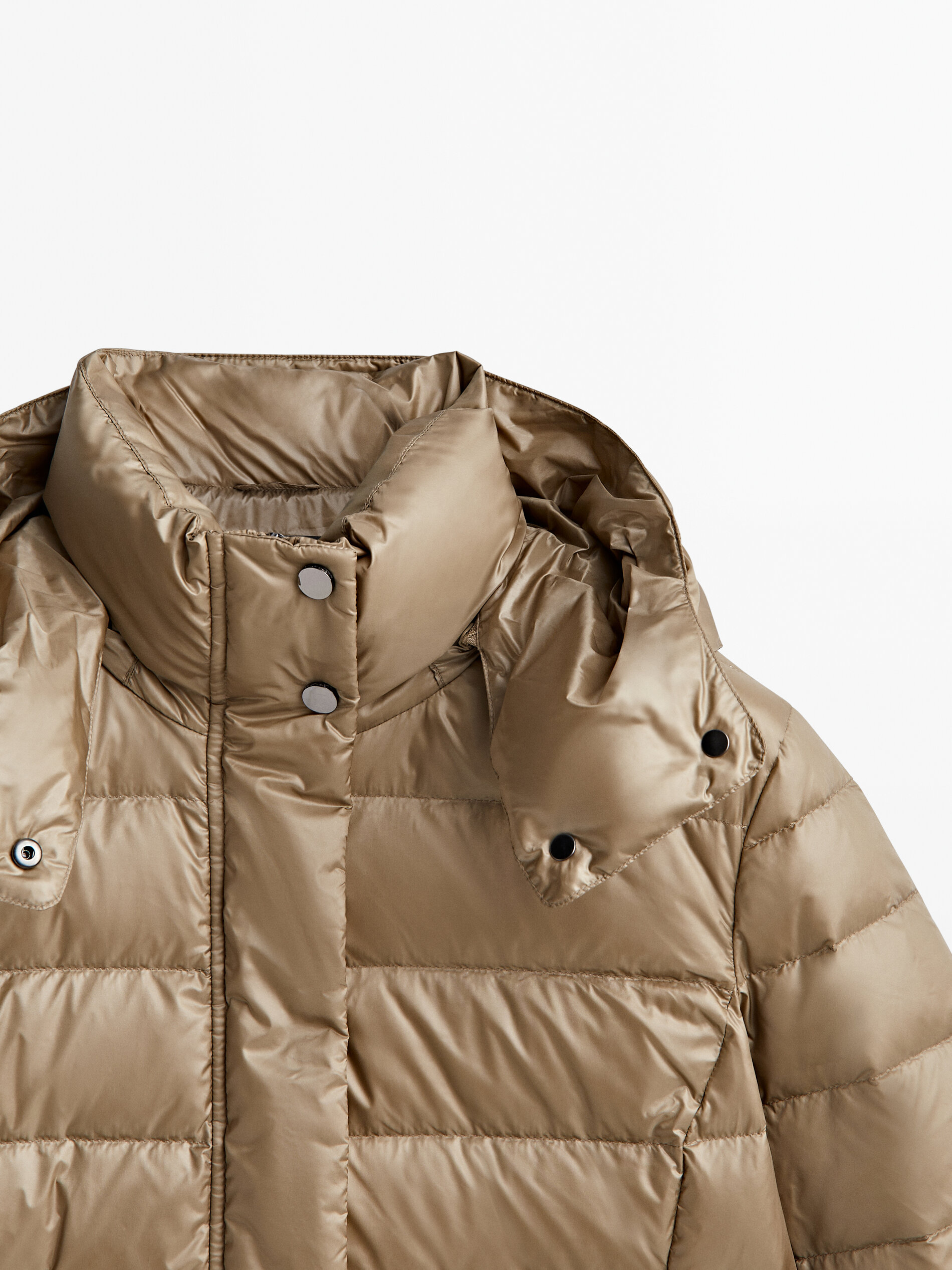 Chaqueta relleno plum n y plumas capucha