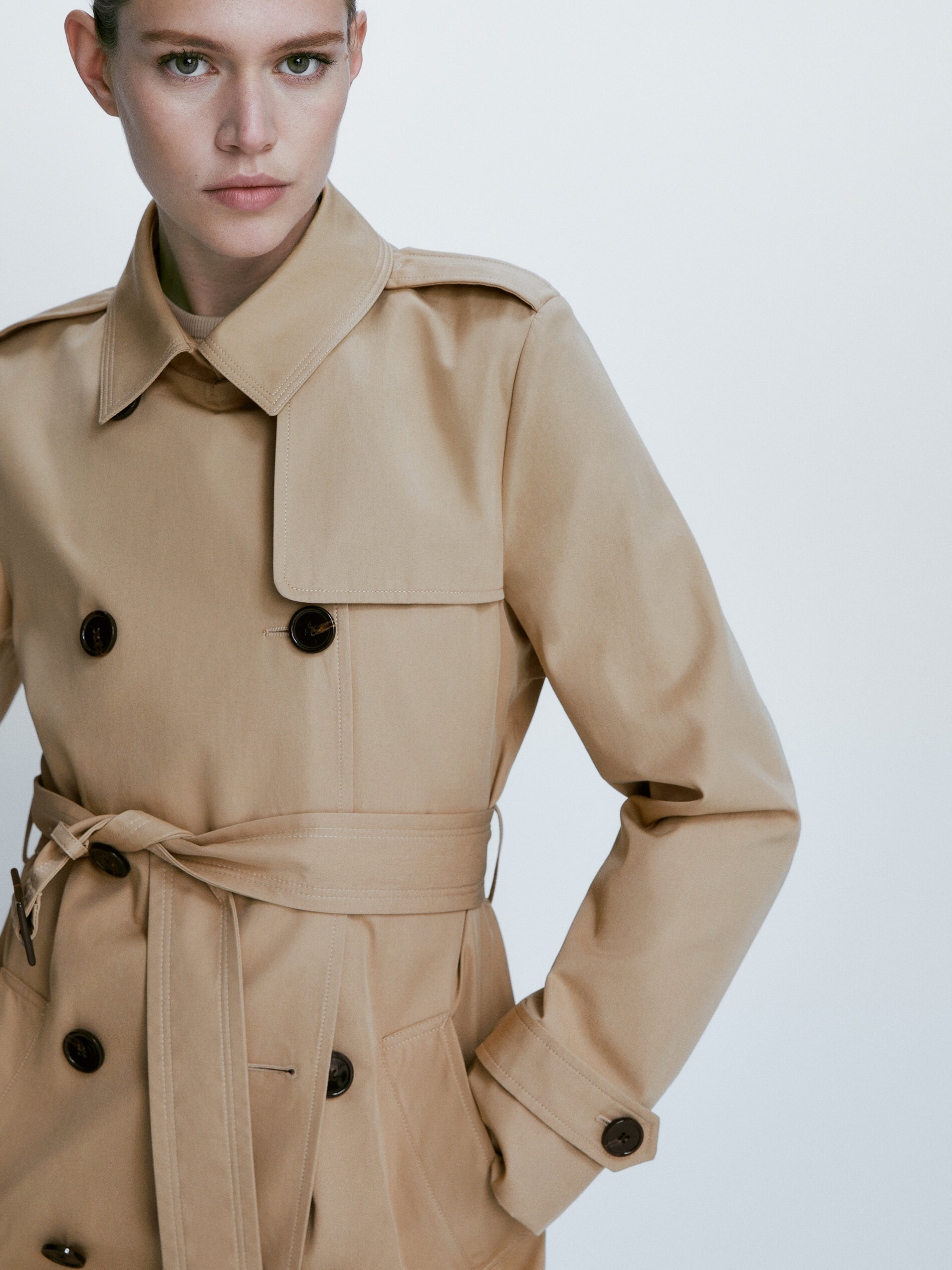 Camel coat store massimo dutti