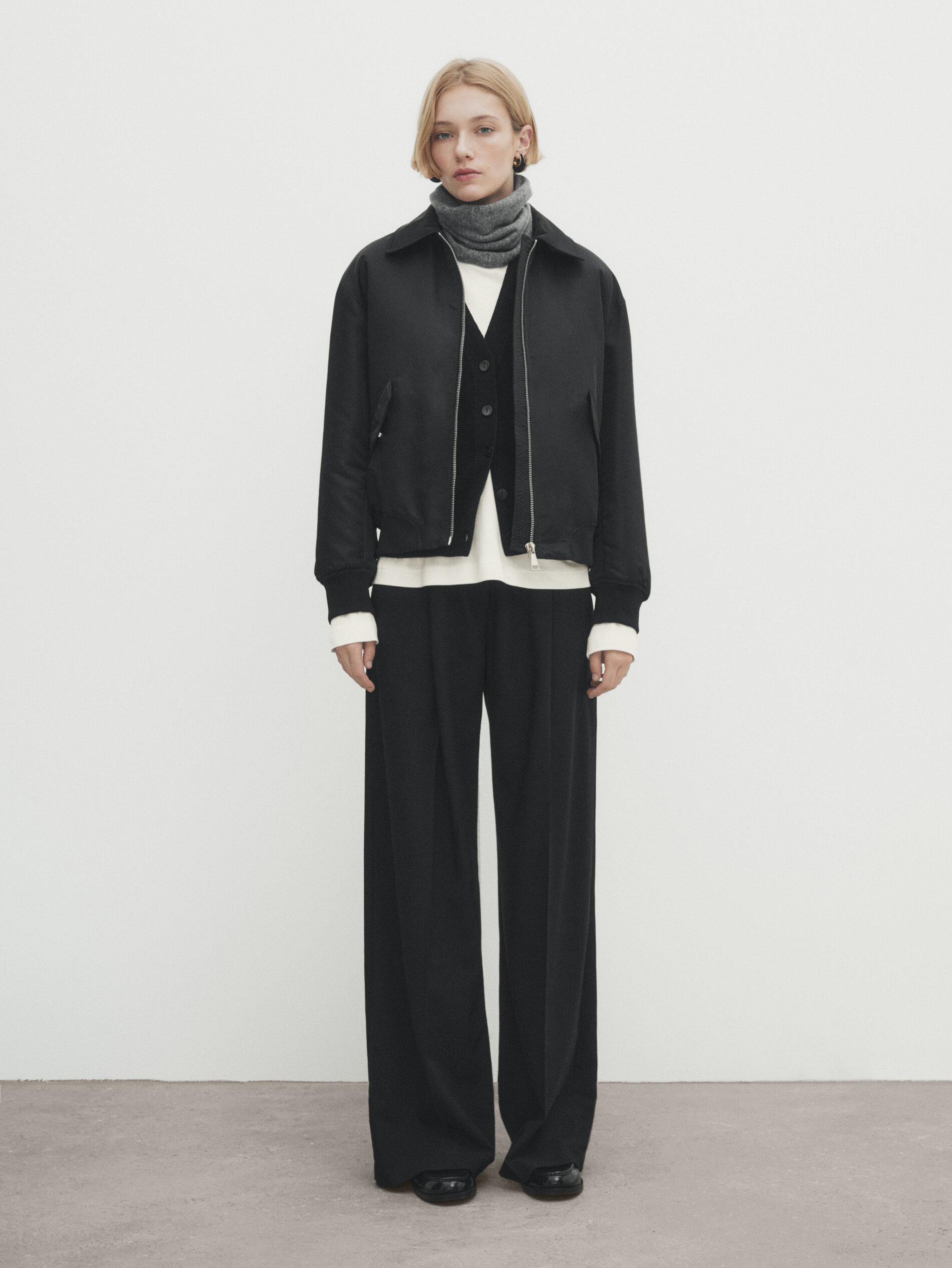 Bomber jacket top massimo dutti