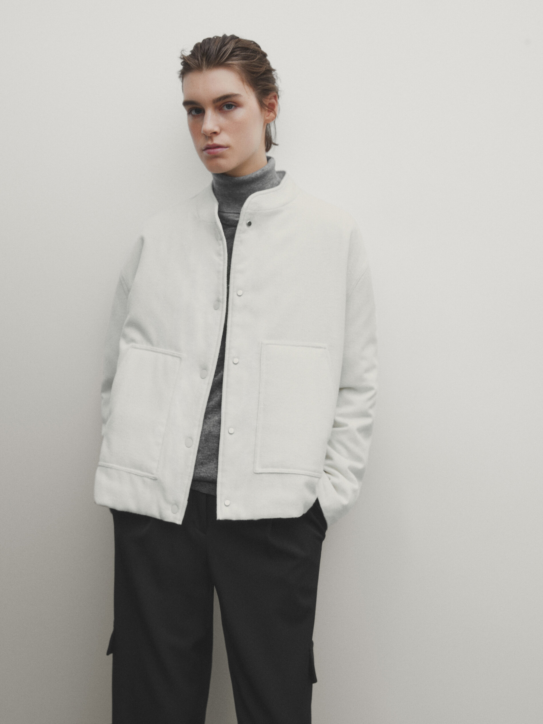 Massimo dutti shop white jacket