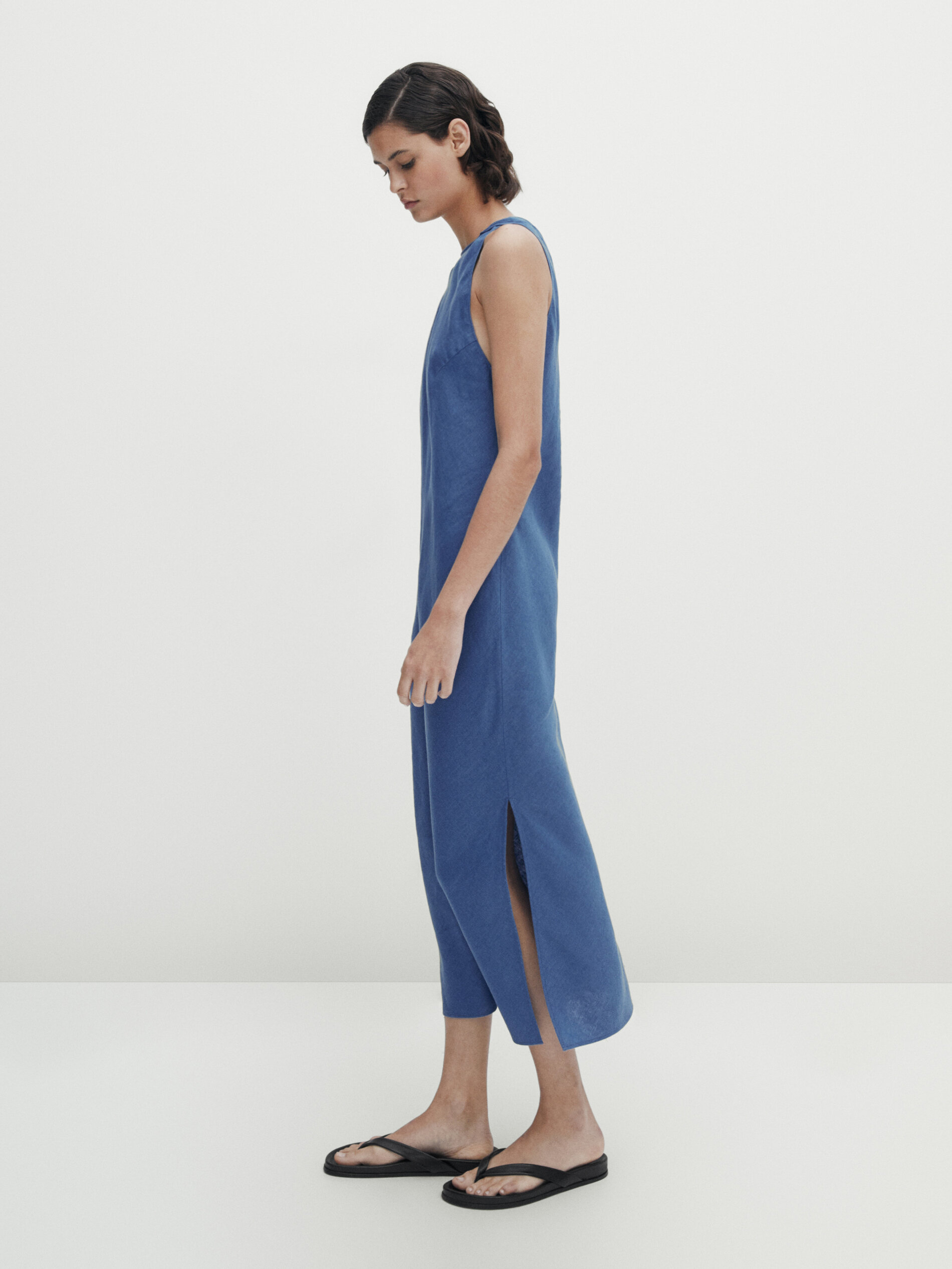 Vestido cuello halter clearance massimo dutti
