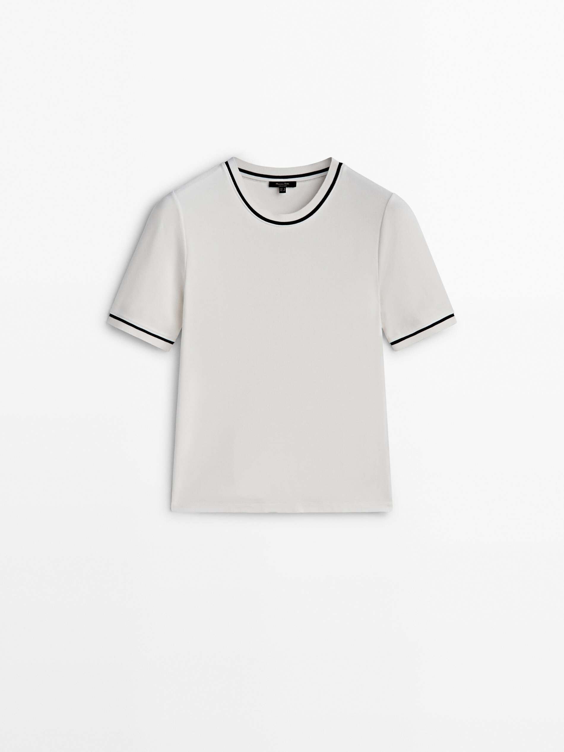 Massimo dutti camisetas store manga corta mujer