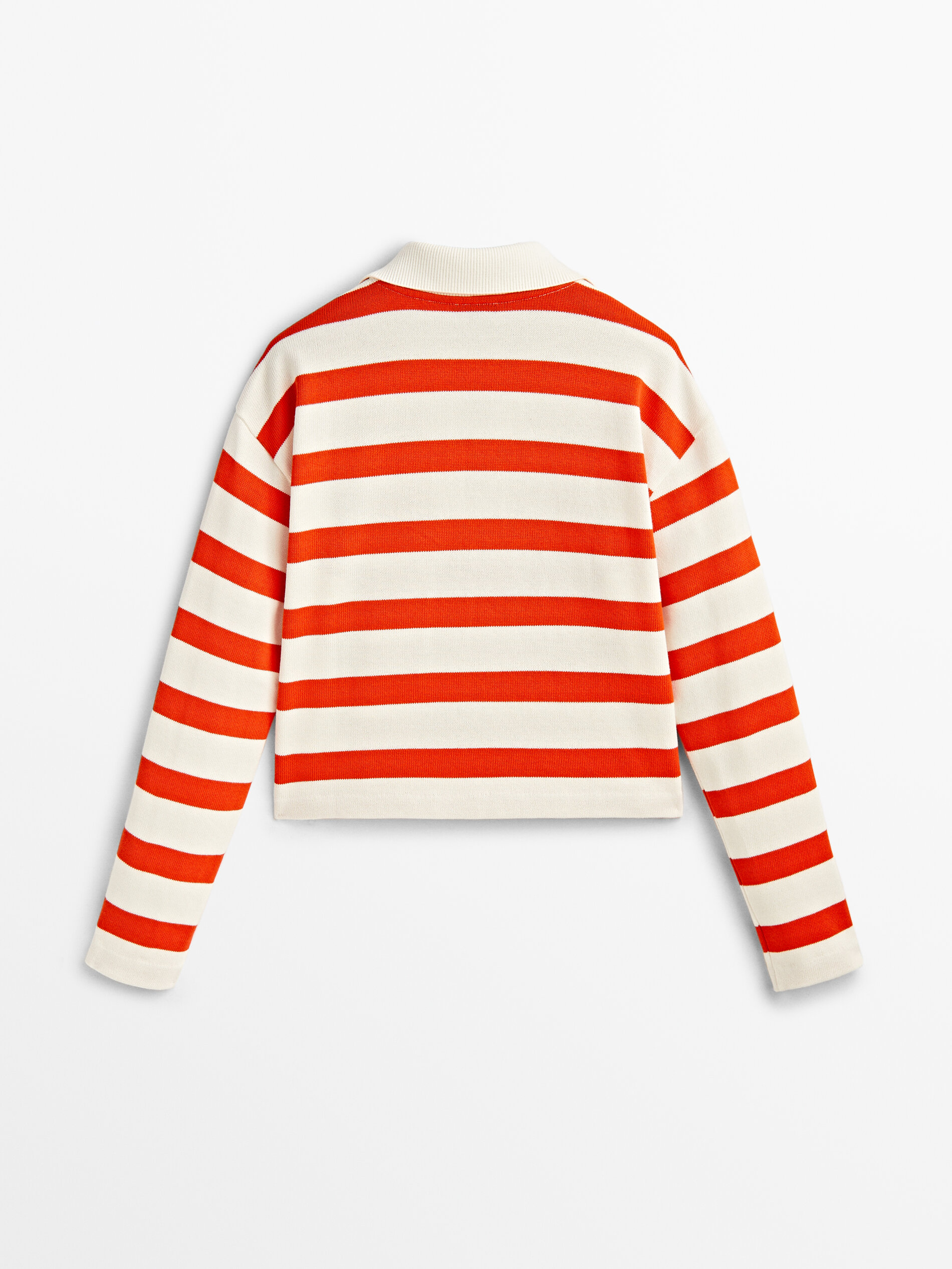 Striped outlet collared sweatshirt