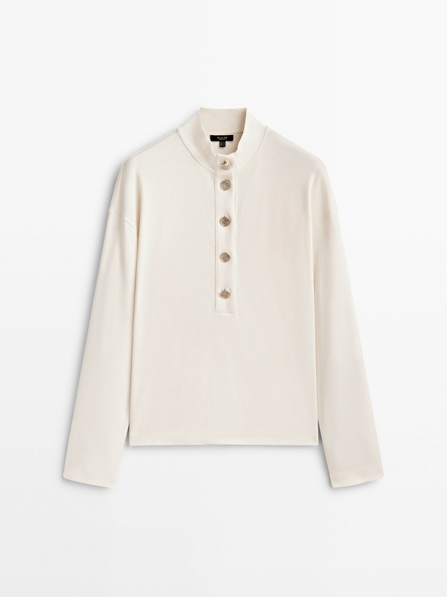 Cotton henley sweatshirt - Massimo Dutti