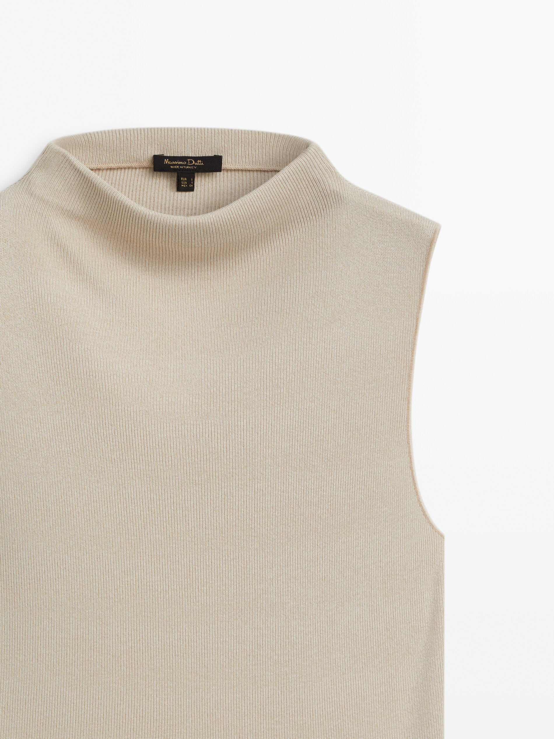 Cowl high neck top · Stone, Lead · T-shirts And Polo Shirts