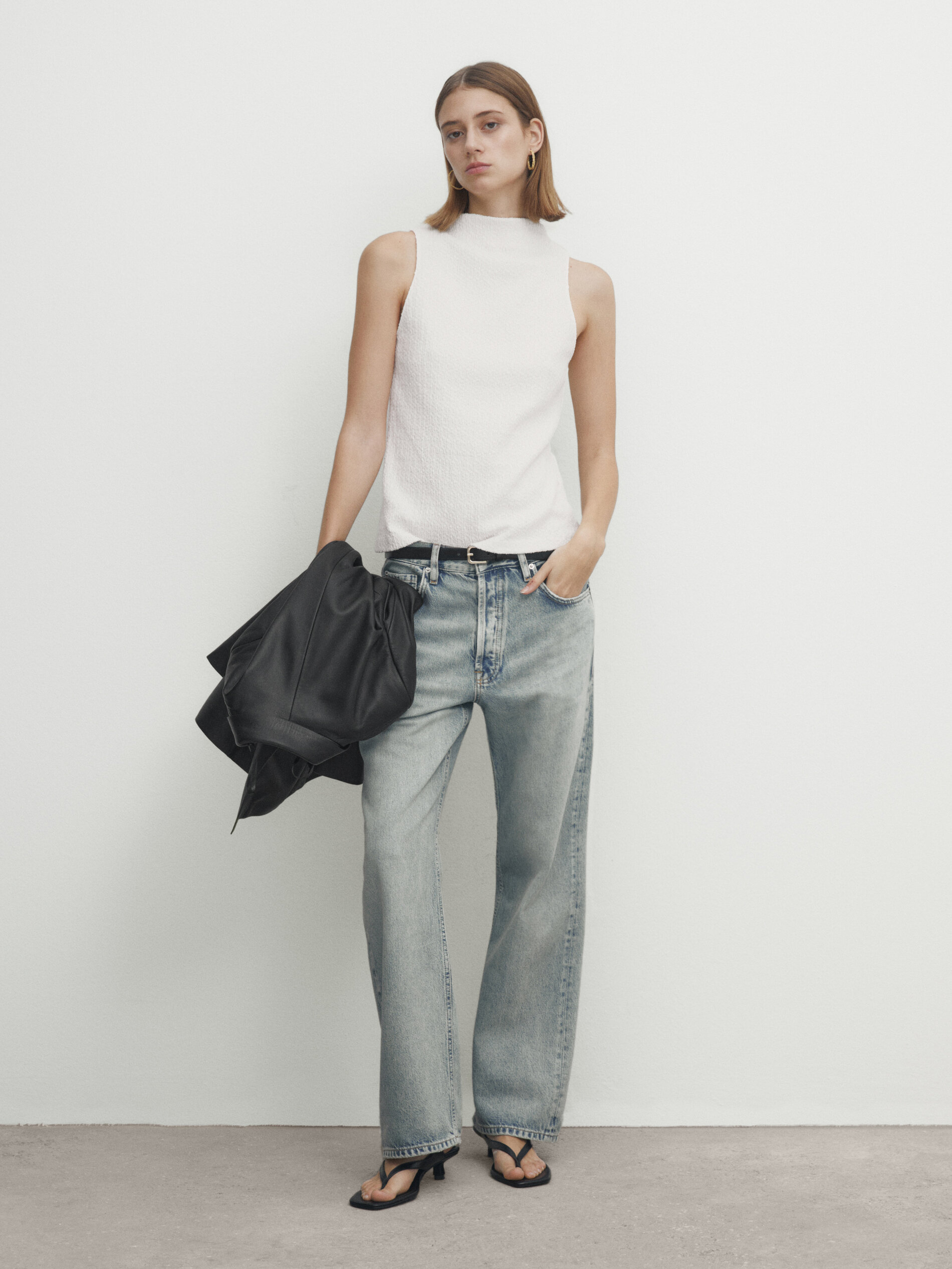Top met sale hoge kraag