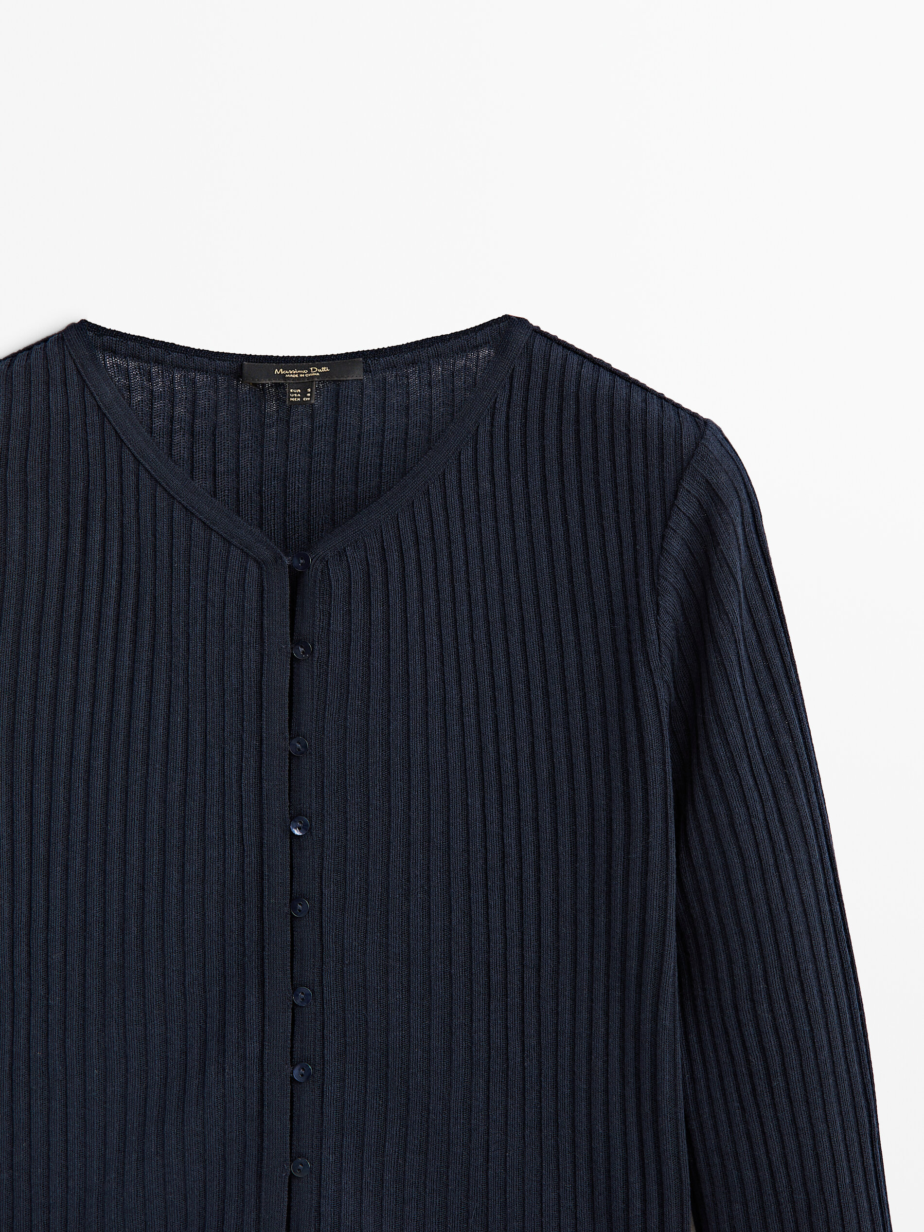Ribbed button up best sale cardigan