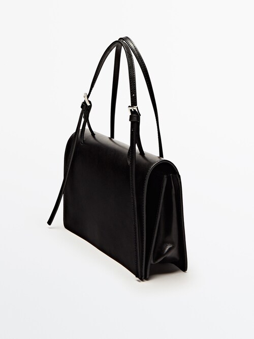 Nappa leather tote bag - Massimo Dutti United Kingdom
