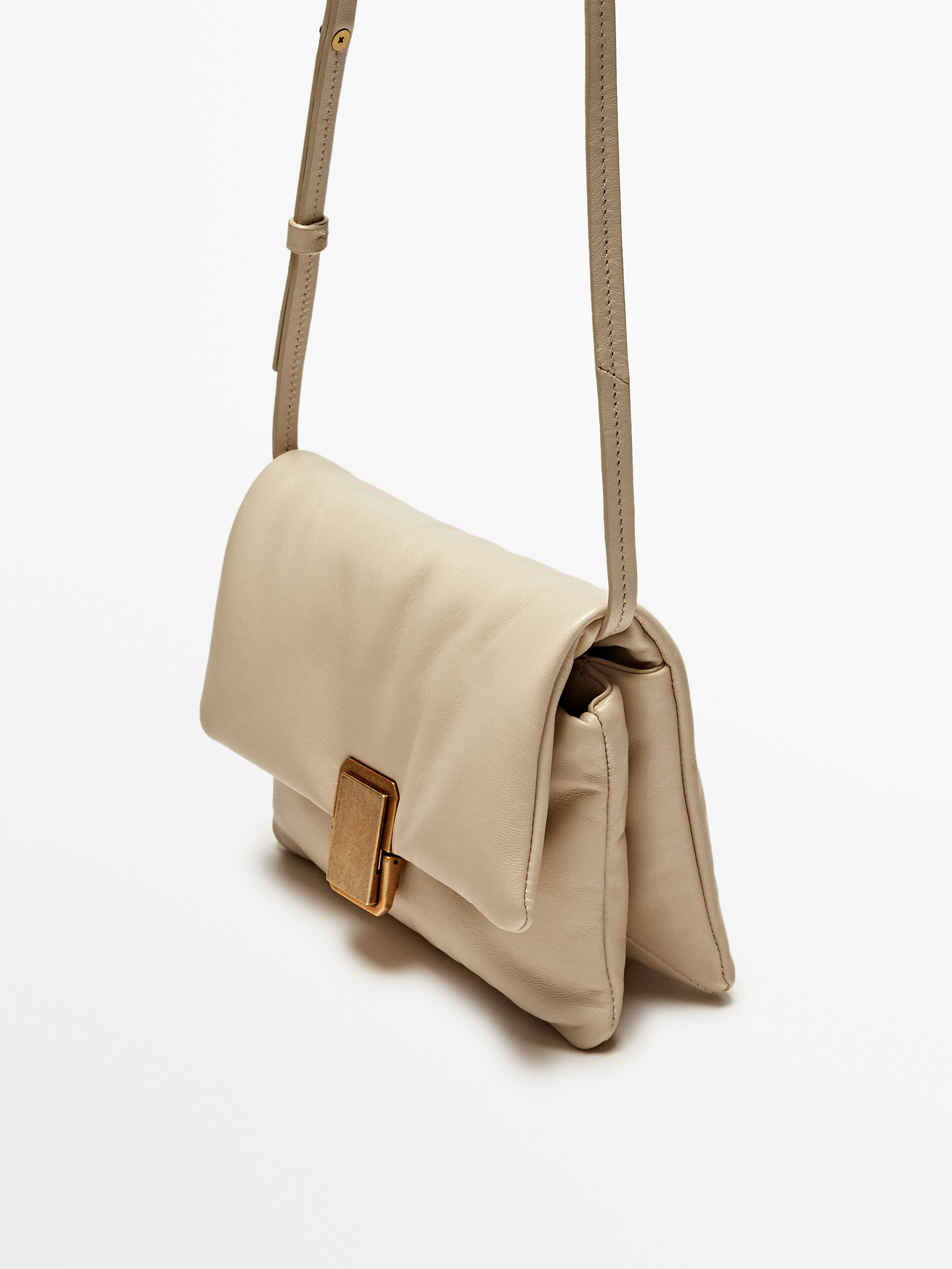 Padded nappa leather mini crossbody bag