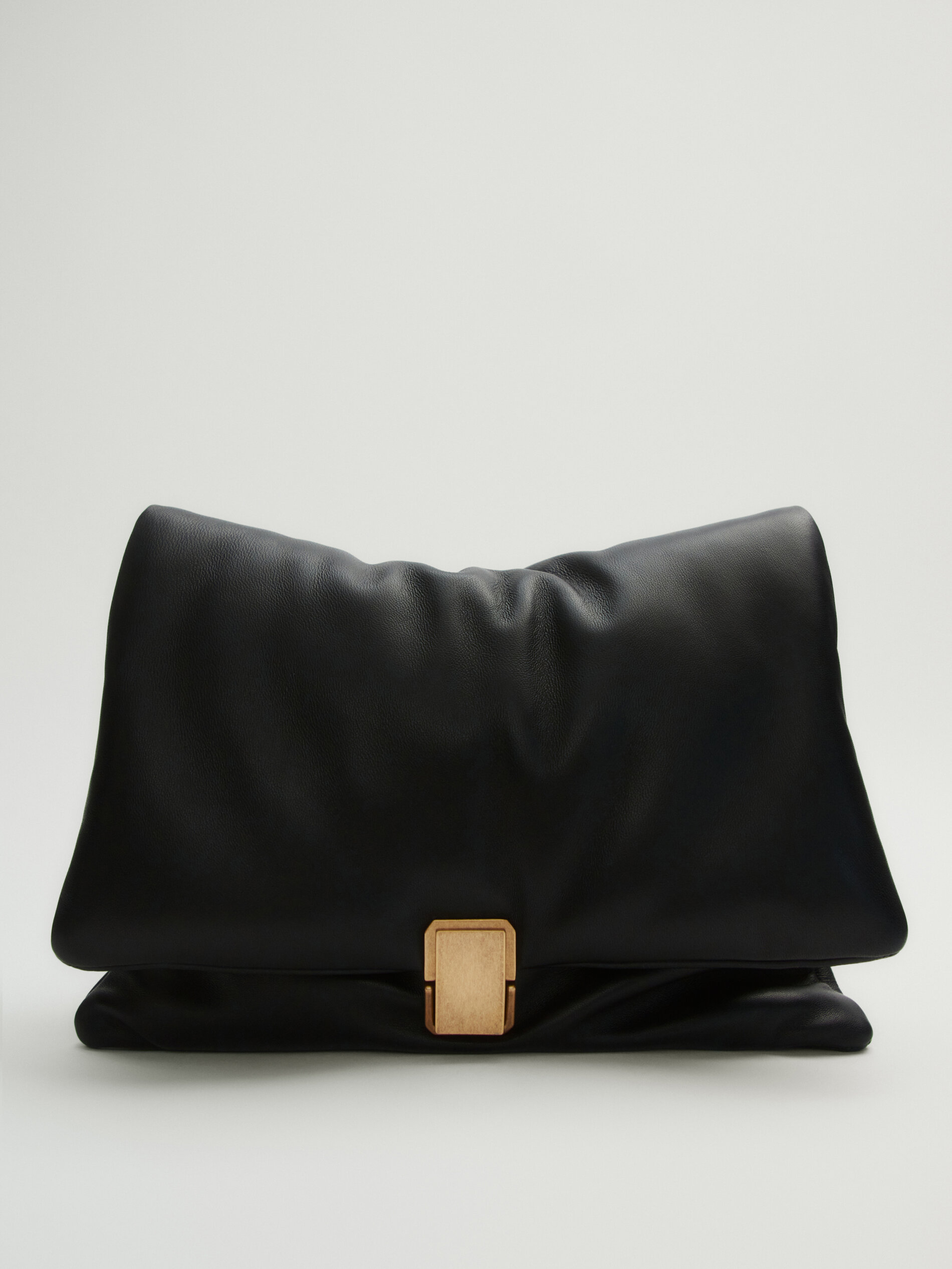 Padded nappa leather maxi shoulder bag Black Accessories