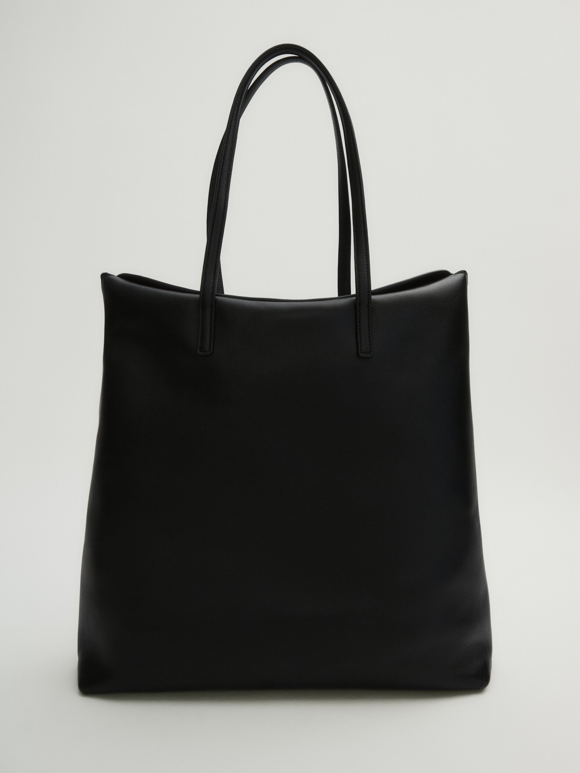 Nappa leather tote bag with multi-way strap