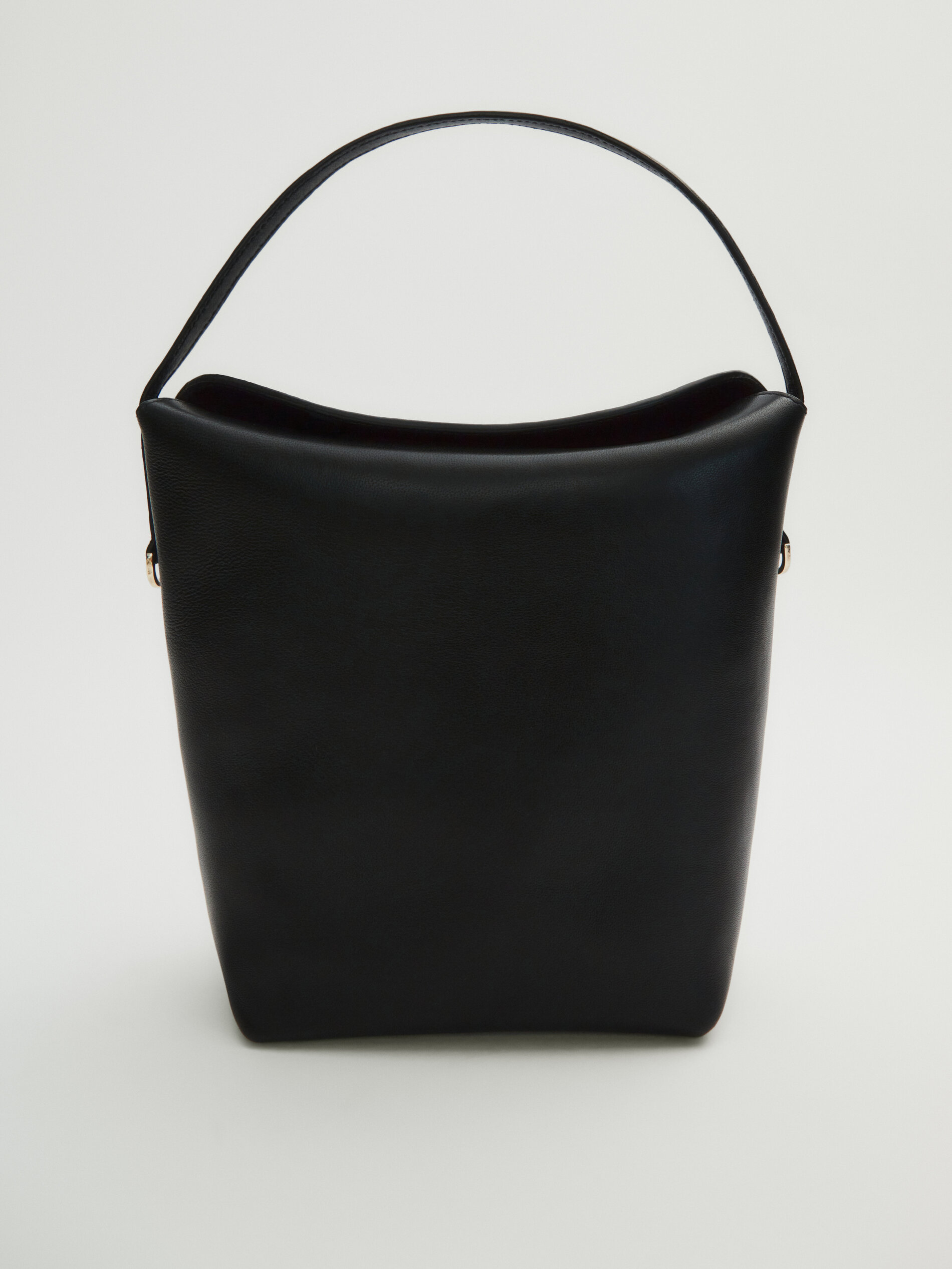 Nappa leather crossbody box bag Black Accessories Massimo Dutti