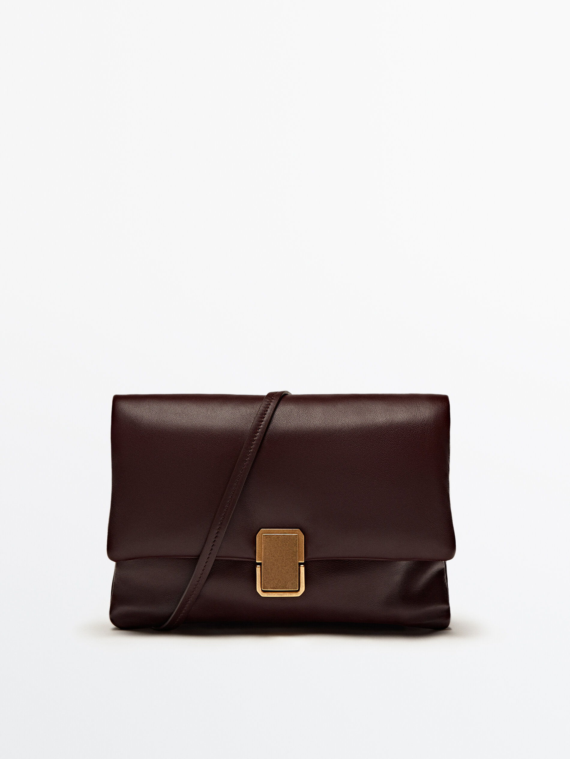 Massimo dutti sales leather box bag