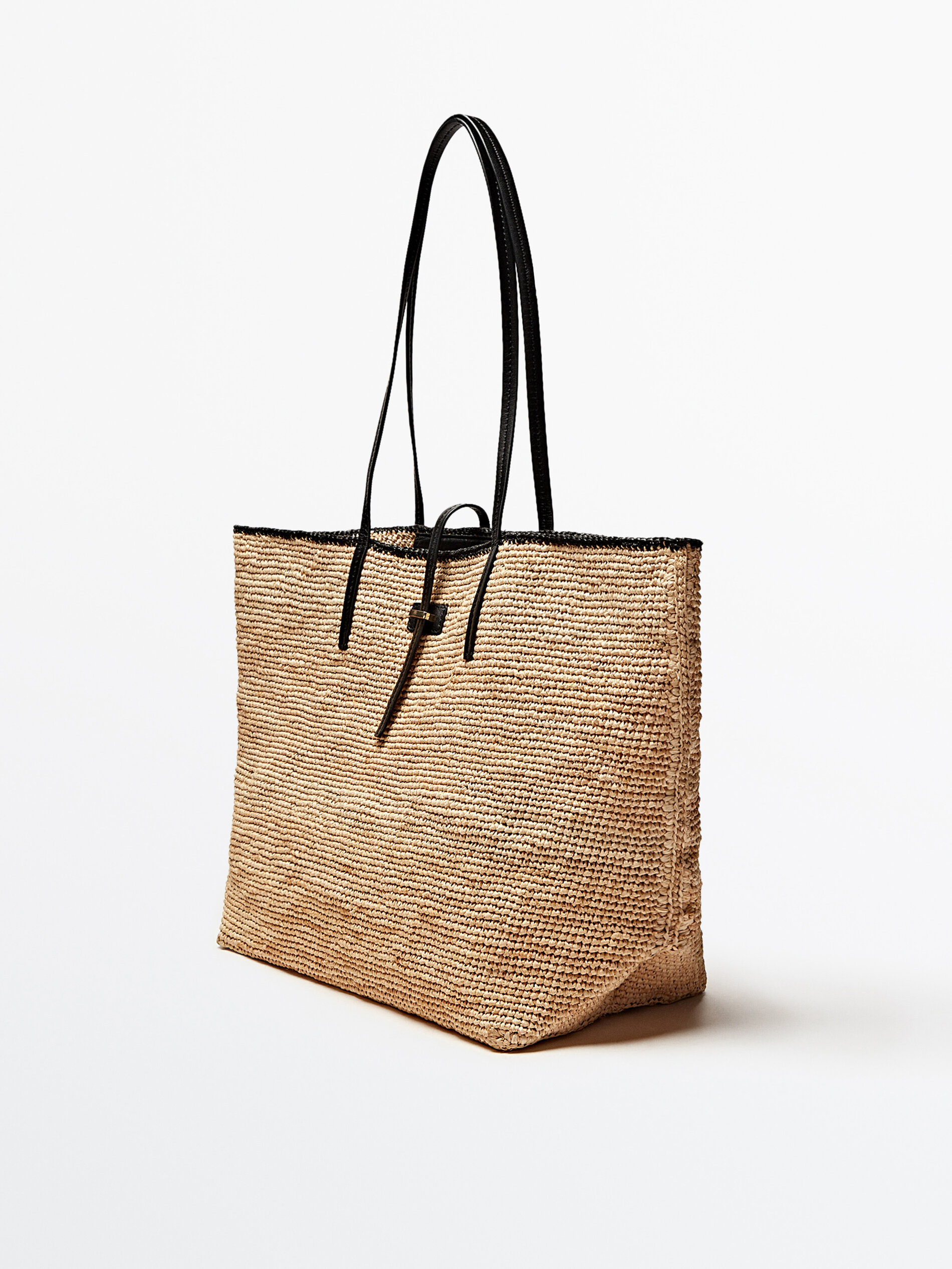 Polo raffia cheap large tote bag