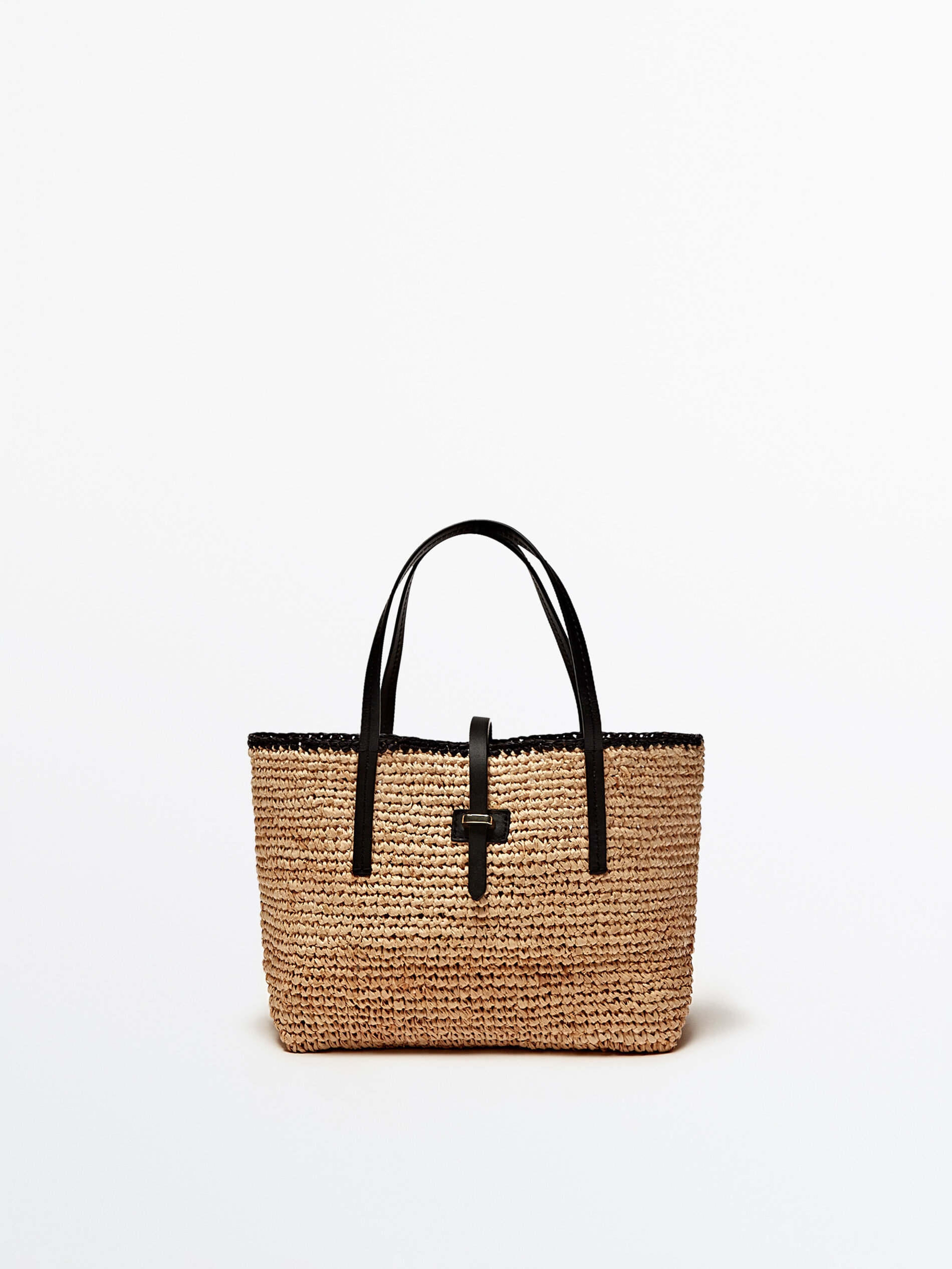 Pipina braided handle leather sales tote bag