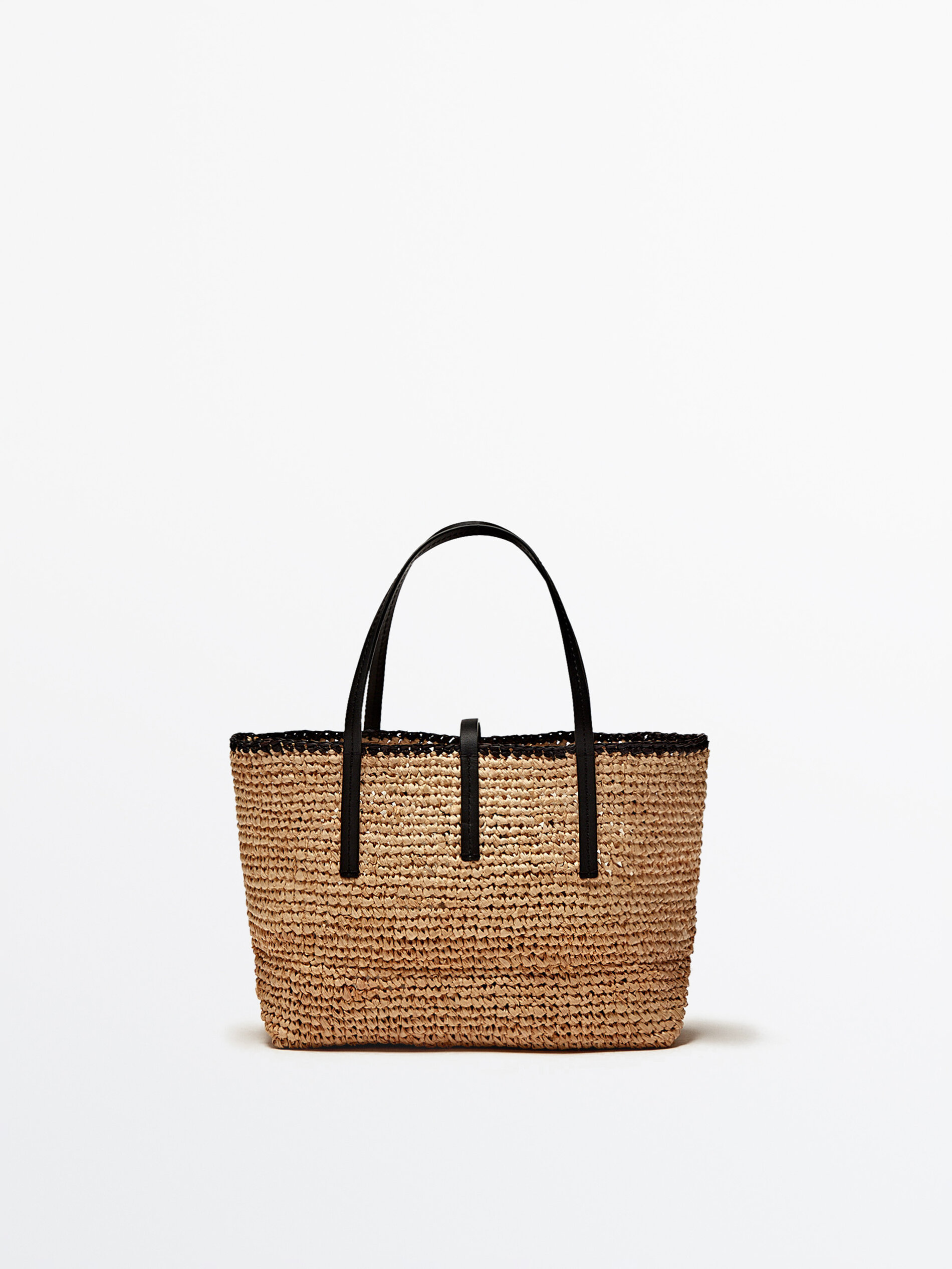 Bolso rafia shop massimo dutti