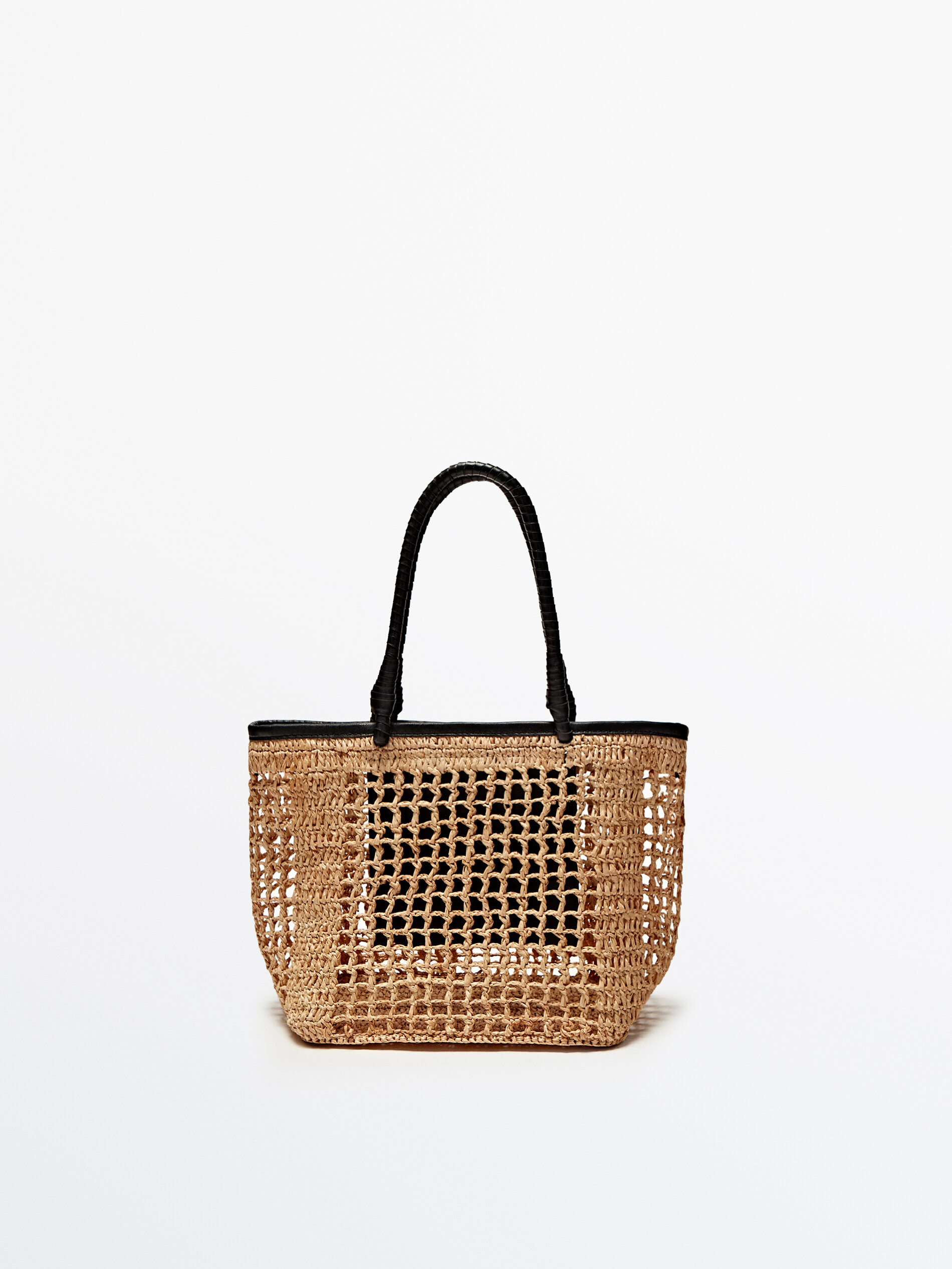 Bolso rafia online massimo dutti