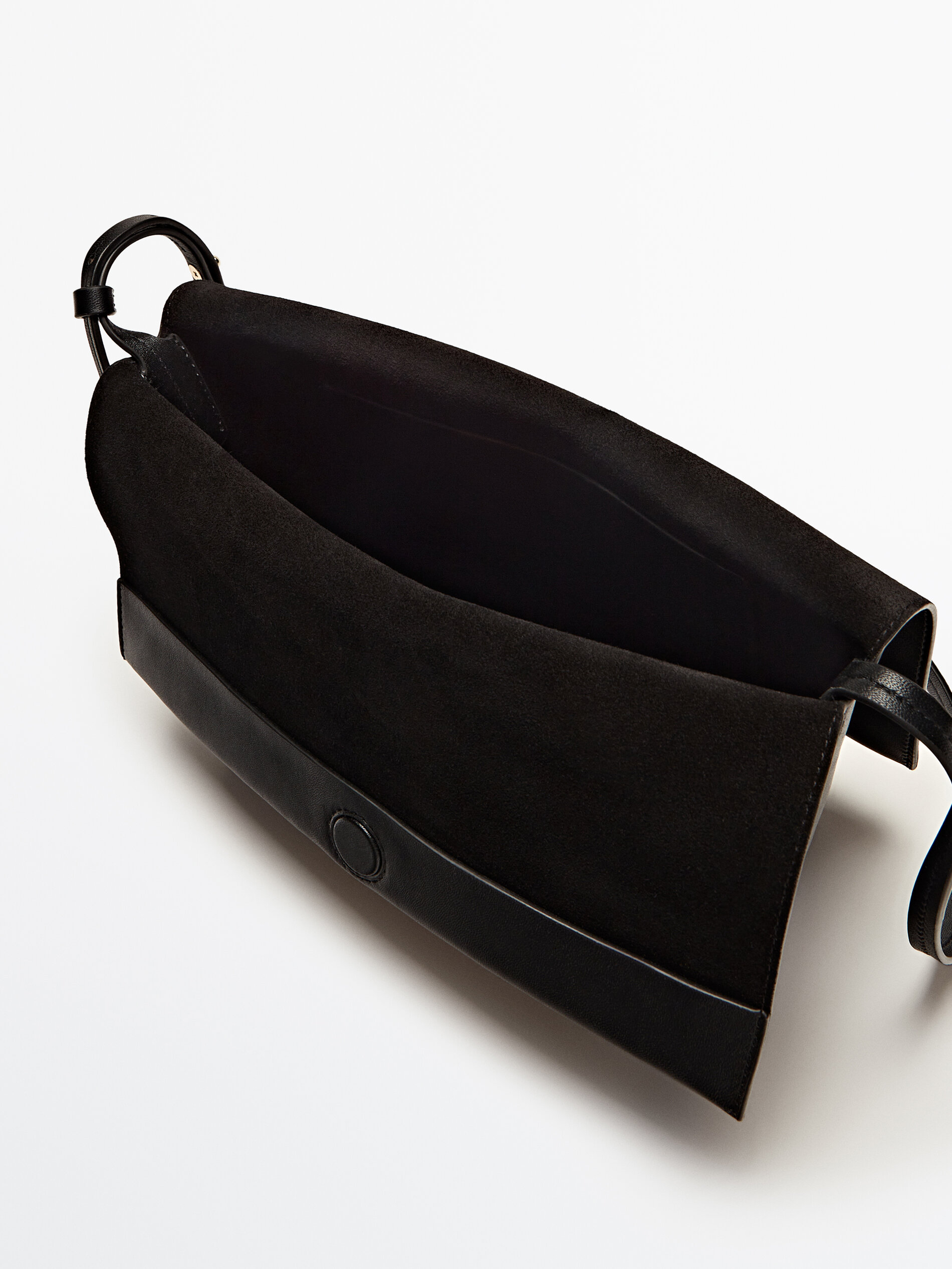 Bolso bandolera piel napa solapa Negro Marr n Azul Gris