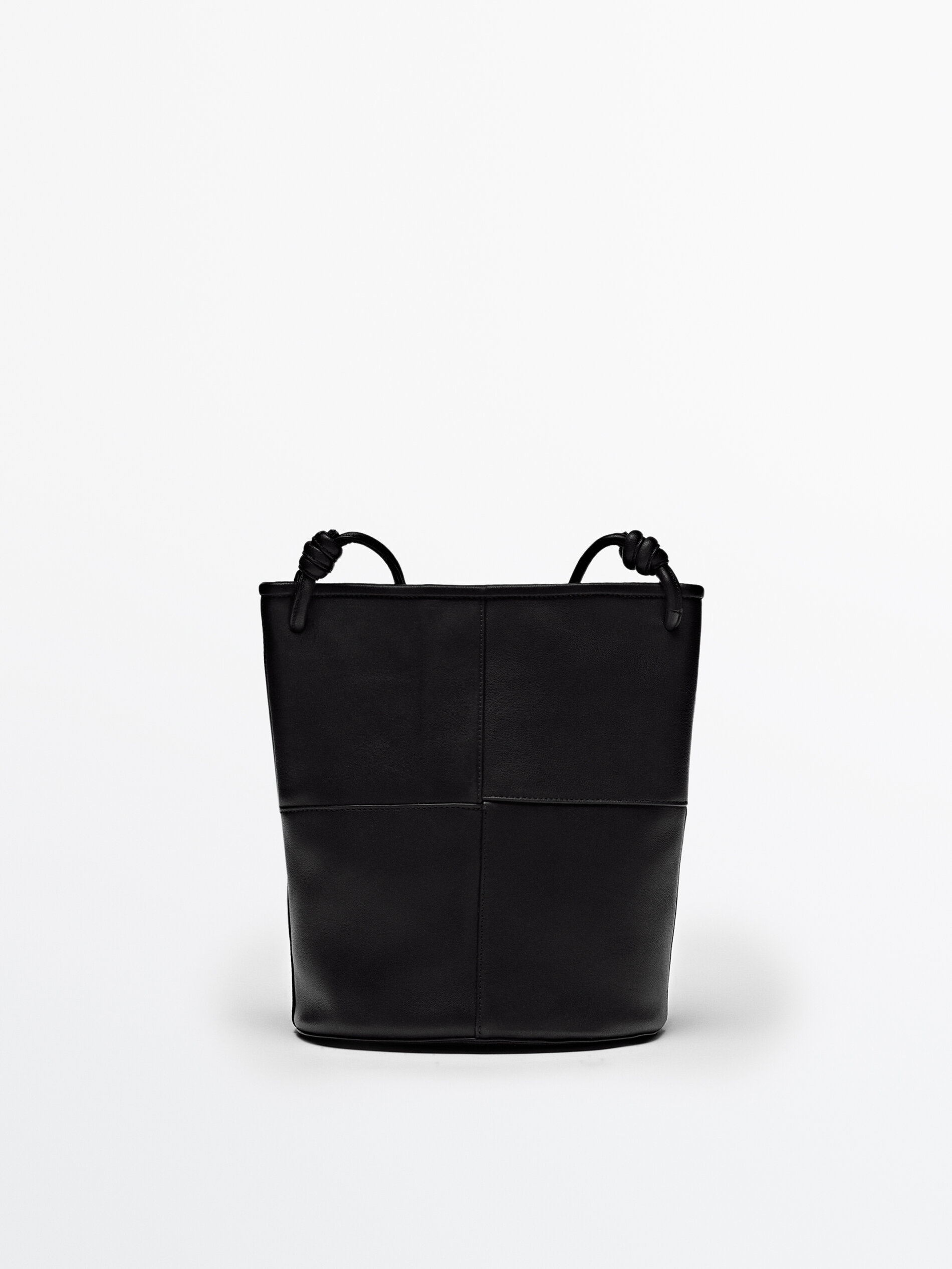 Massimo dutti clearance black leather bag