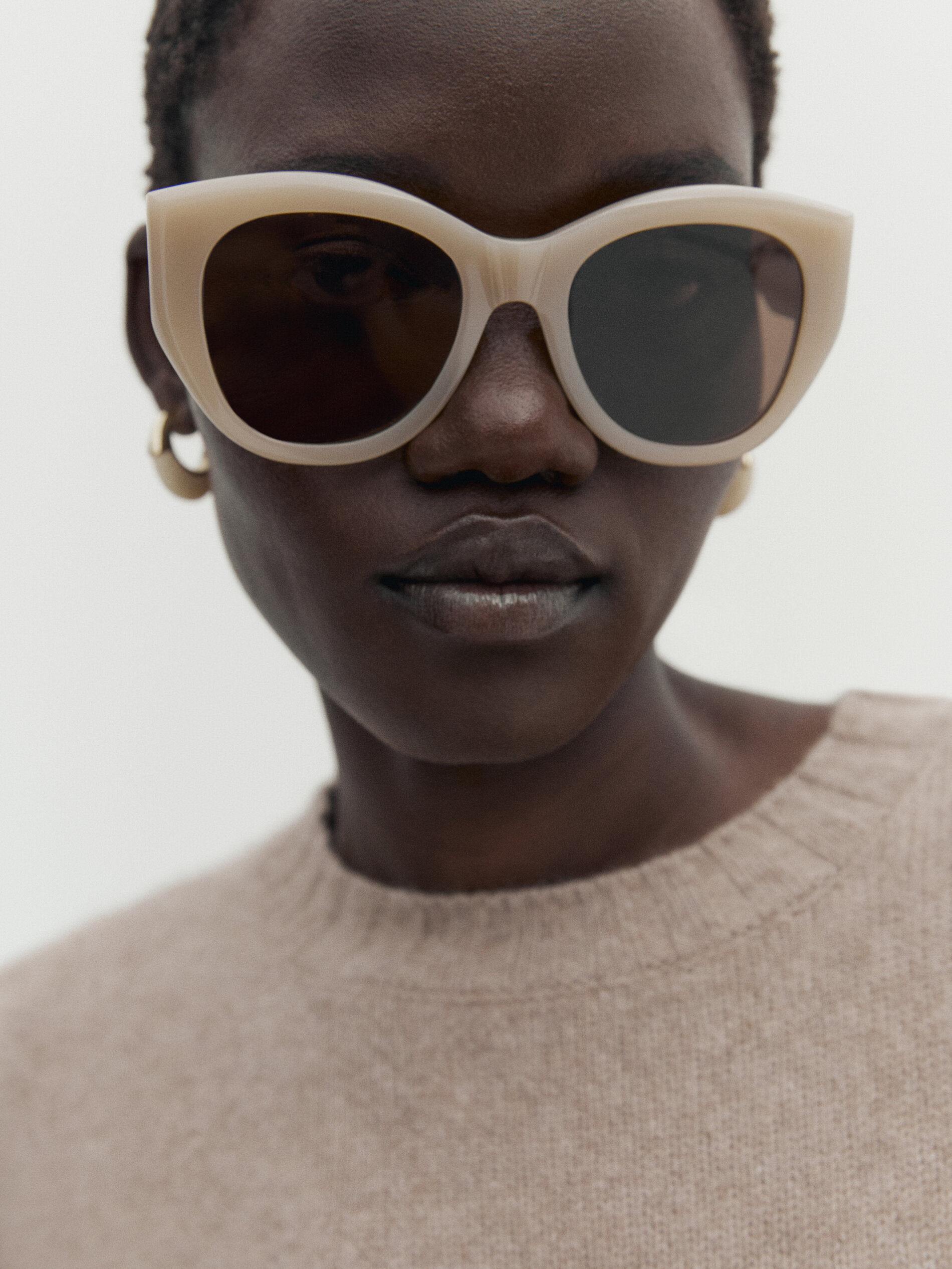 Lunette de soleil ronde oversize outlet